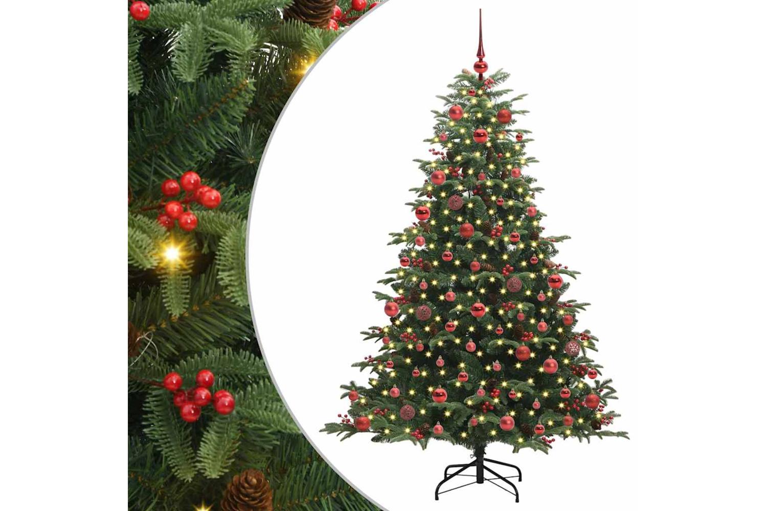 Vidaxl Artificial Christmas Tree With 300 Leds With Stand Green 180 Cm-2