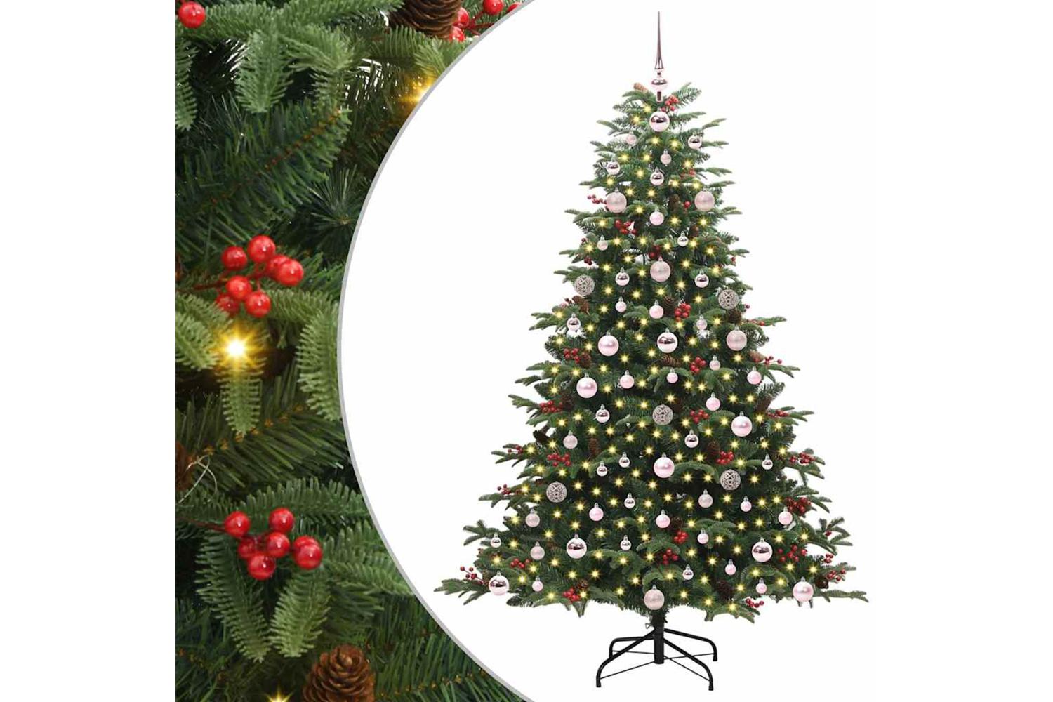 Vidaxl Artificial Christmas Tree With 300 Leds With Stand Green 180 Cm-2
