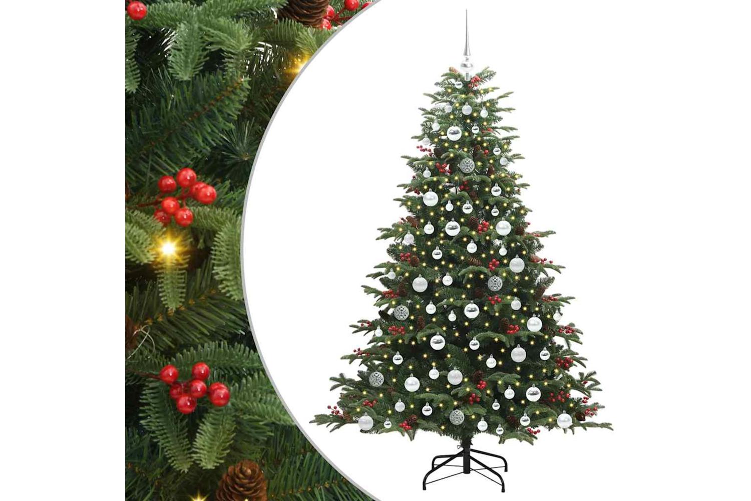 Vidaxl Artificial Christmas Tree With 300 Leds With Stand Green 180 Cm-2
