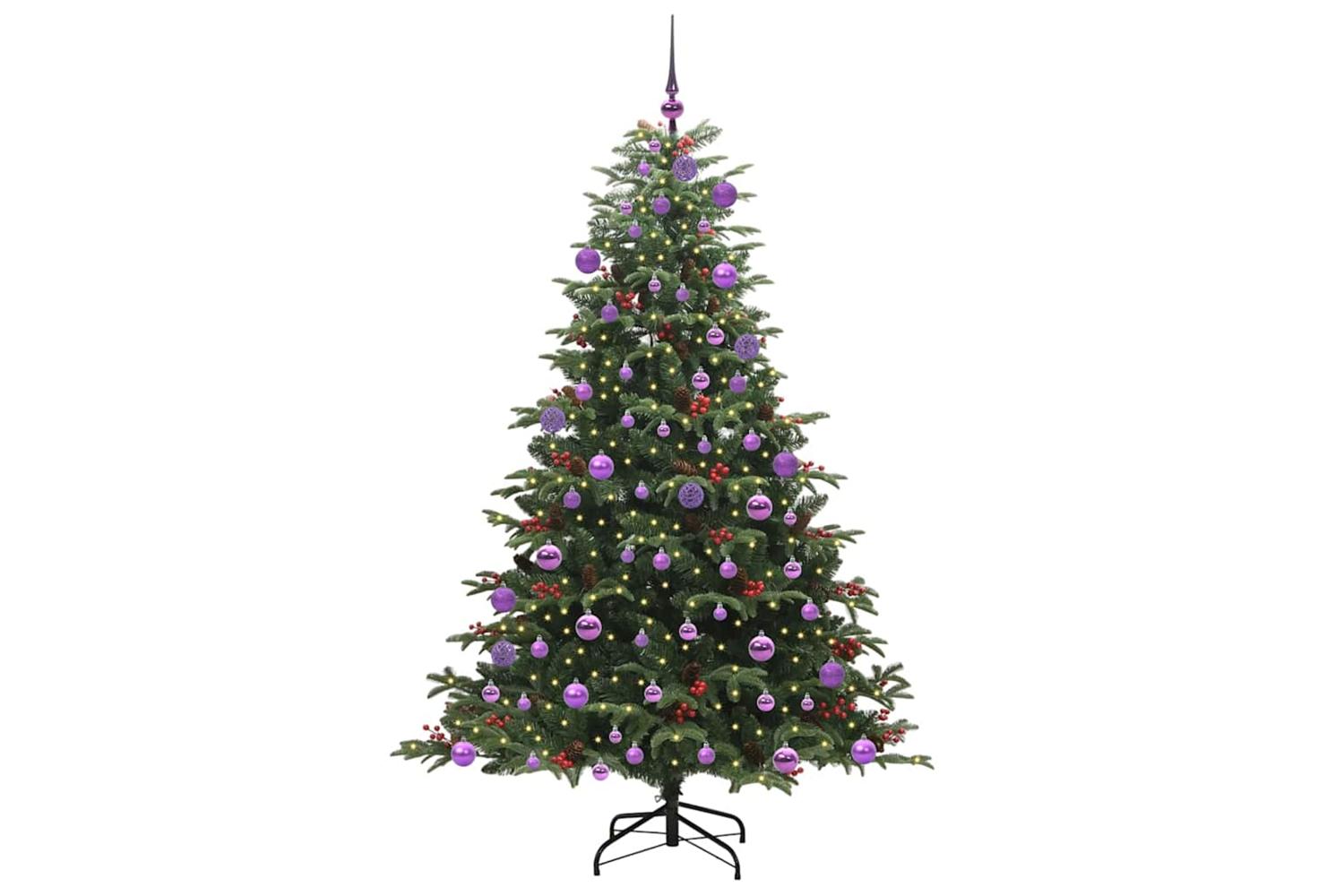 Vidaxl Artificial Christmas Tree With 300 Leds With Stand Green 180 Cm-3