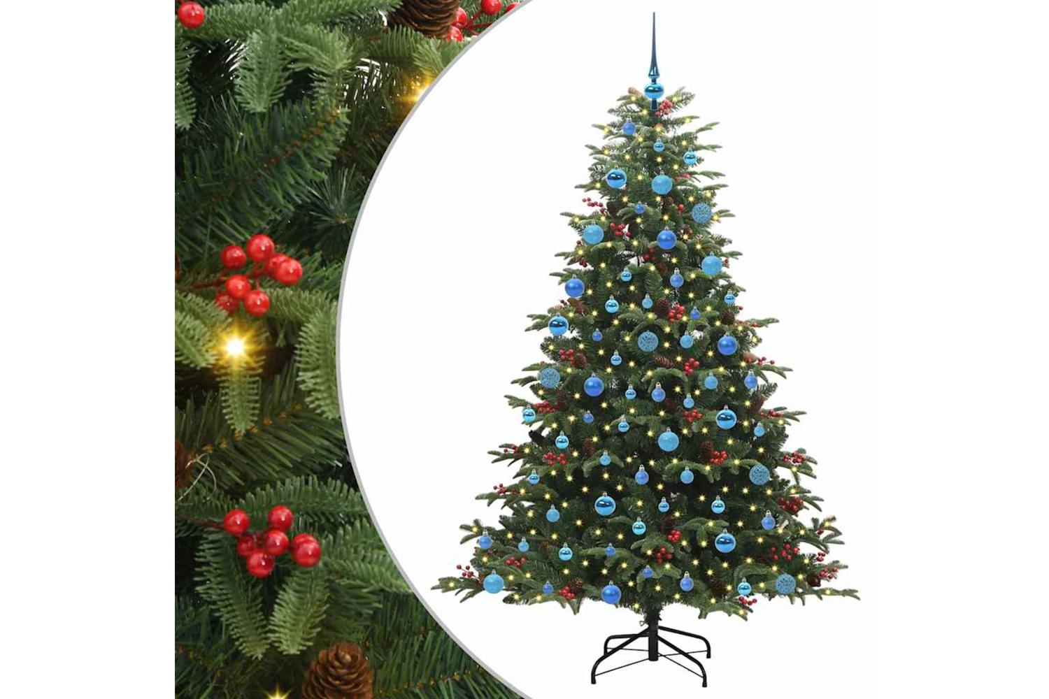 Vidaxl Artificial Christmas Tree With 300 Leds With Stand Green 180 Cm-2