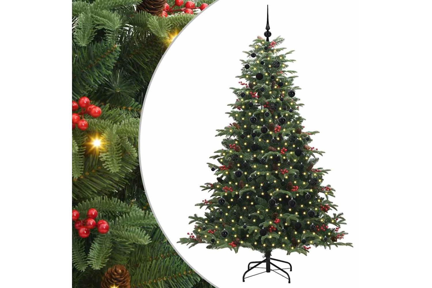 Vidaxl Artificial Christmas Tree With 300 Leds With Stand Green 210 Cm-2