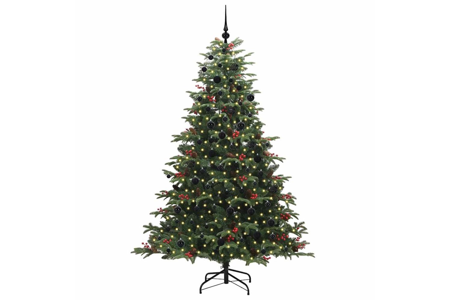 Vidaxl Artificial Christmas Tree With 300 Leds With Stand Green 210 Cm-3