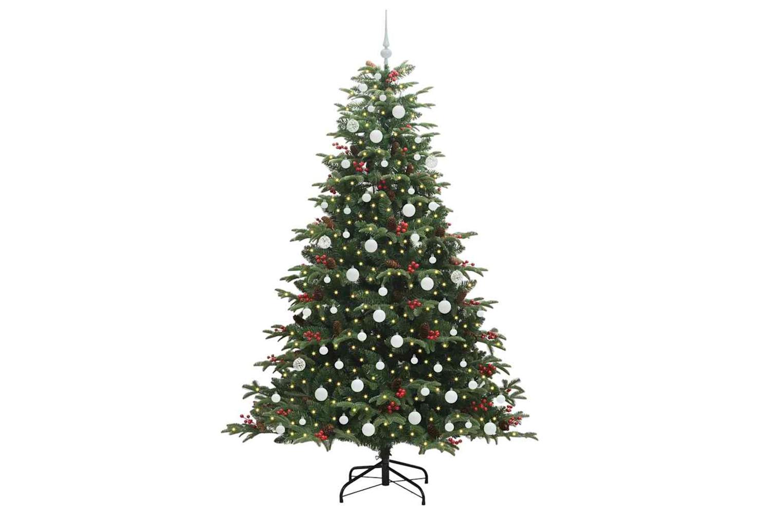 Vidaxl Artificial Christmas Tree With 300 Leds With Stand Green 210 Cm-3