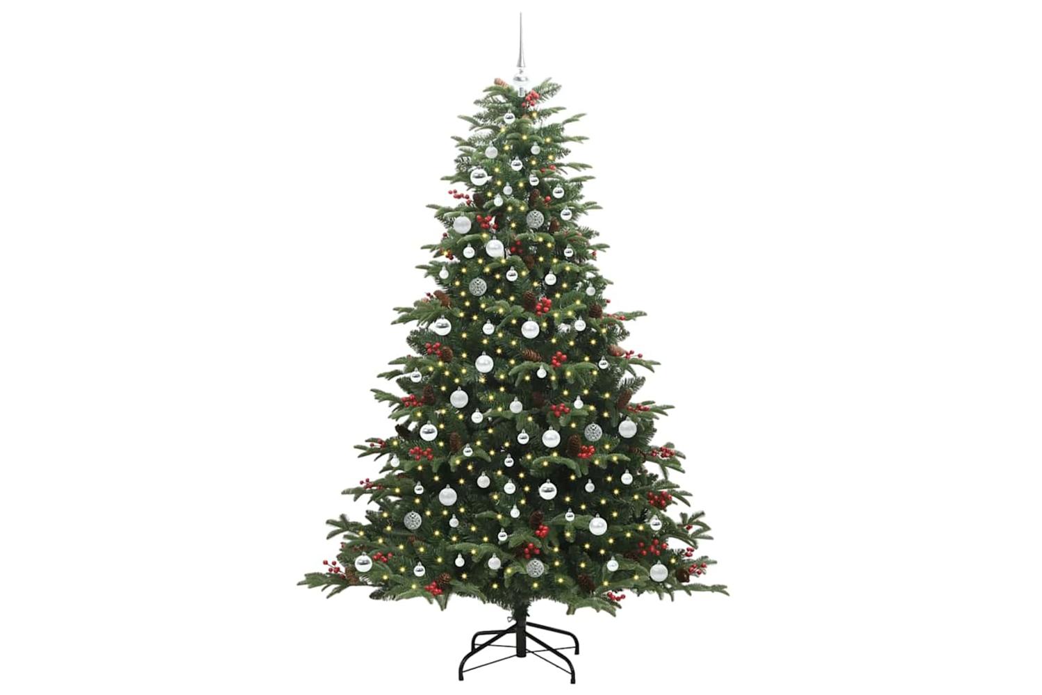 Vidaxl Artificial Christmas Tree With 300 Leds With Stand Green 210 Cm-3