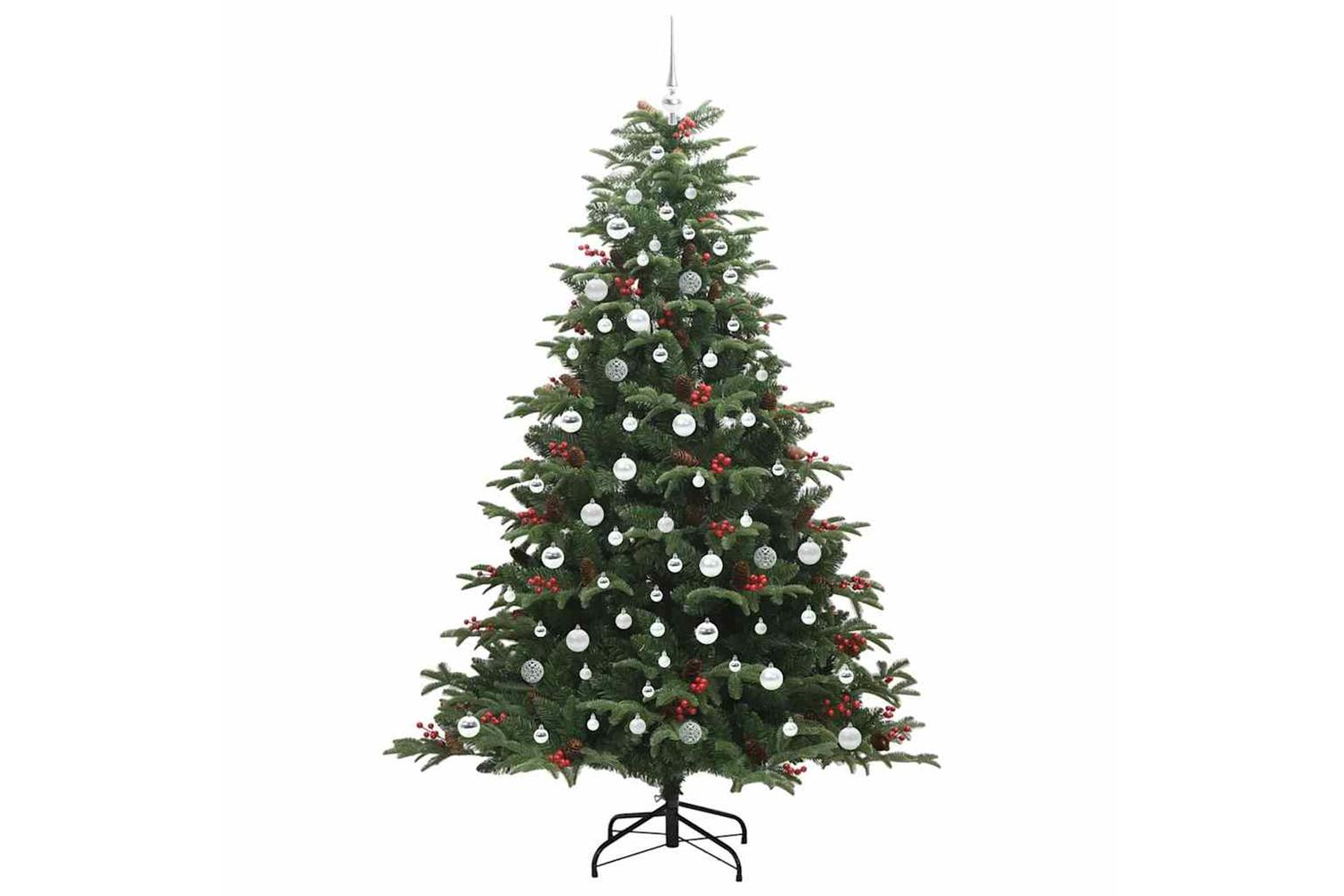 Vidaxl Artificial Christmas Tree With 300 Leds With Stand Green 210 Cm-4