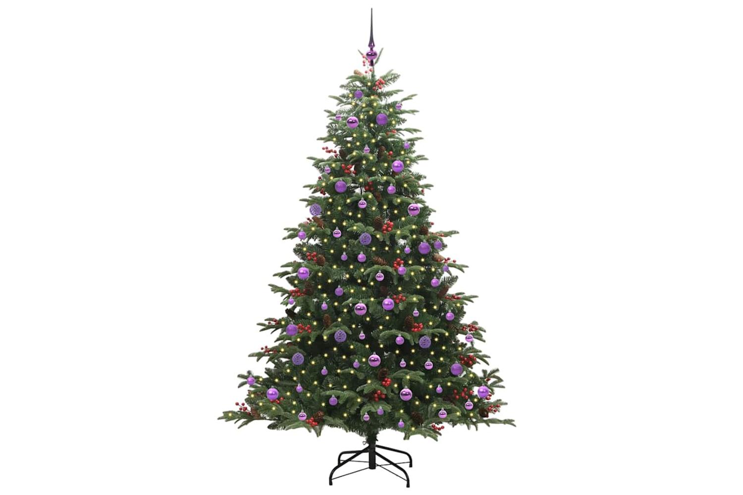 Vidaxl Artificial Christmas Tree With 300 Leds With Stand Green 210 Cm-3