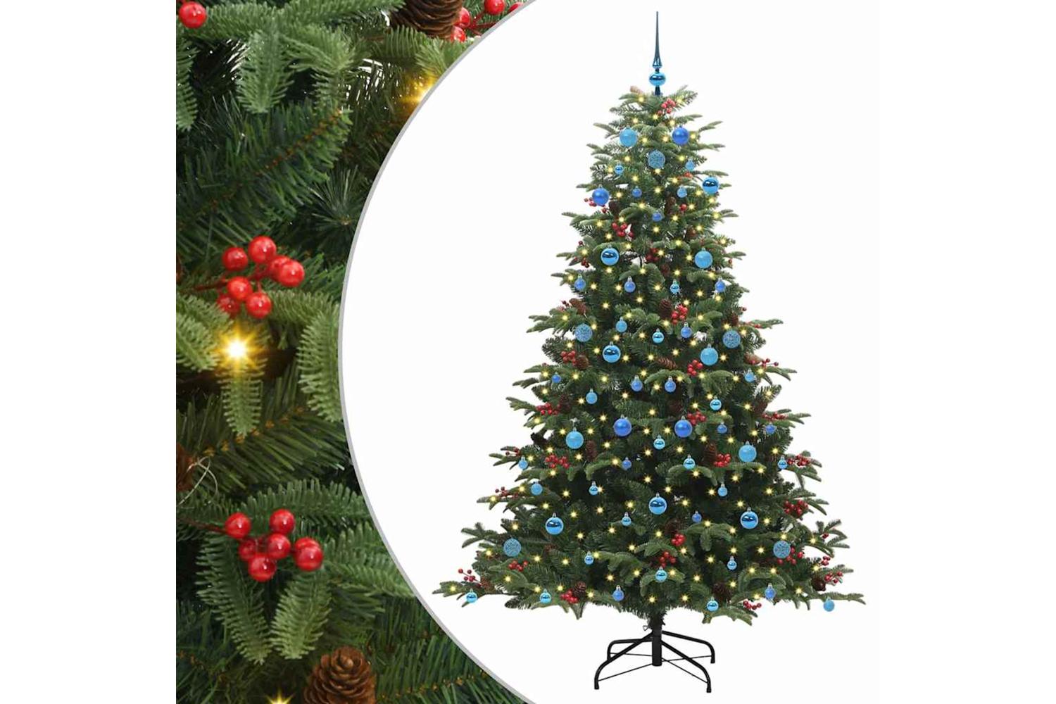 Vidaxl Artificial Christmas Tree With 300 Leds With Stand Green 210 Cm-2