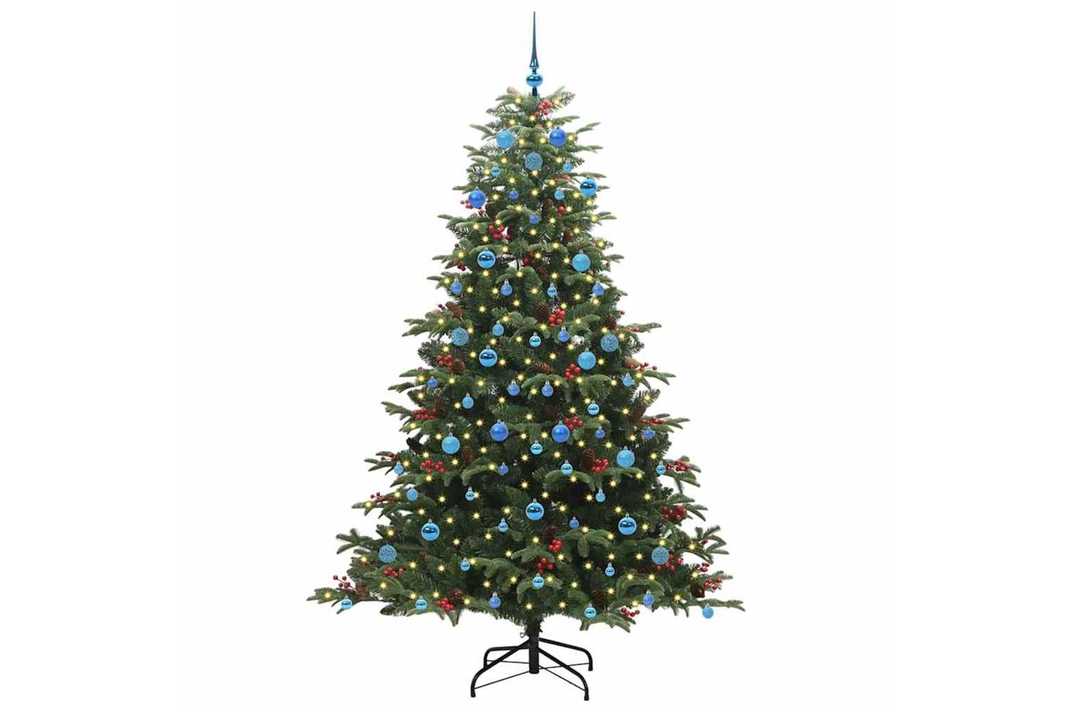 Vidaxl Artificial Christmas Tree With 300 Leds With Stand Green 210 Cm-3