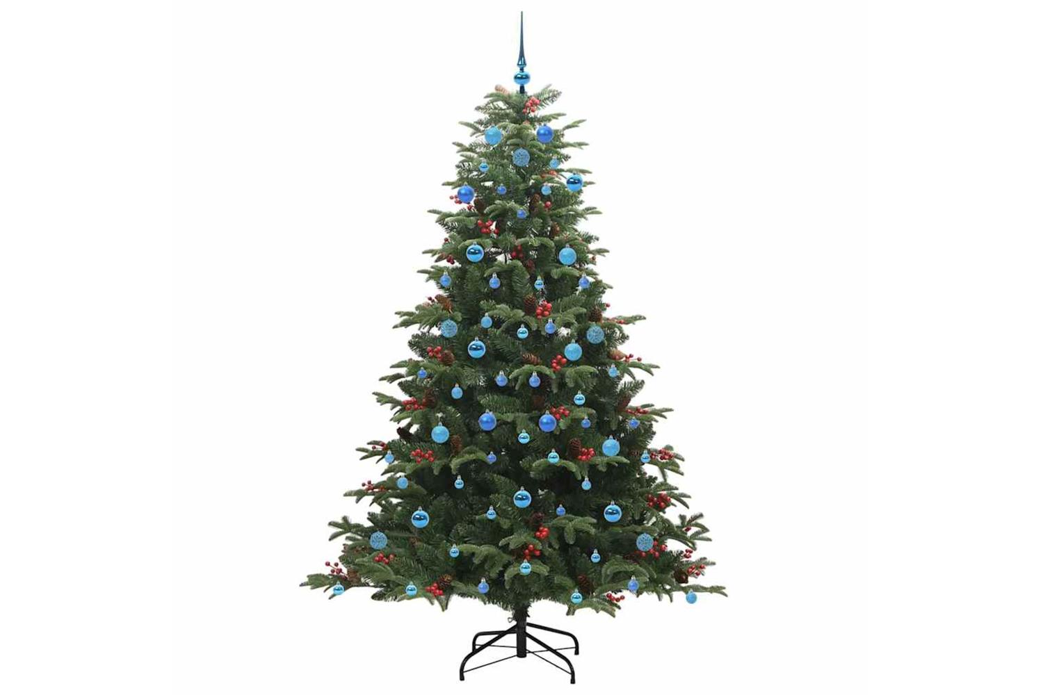 Vidaxl Artificial Christmas Tree With 300 Leds With Stand Green 210 Cm-4