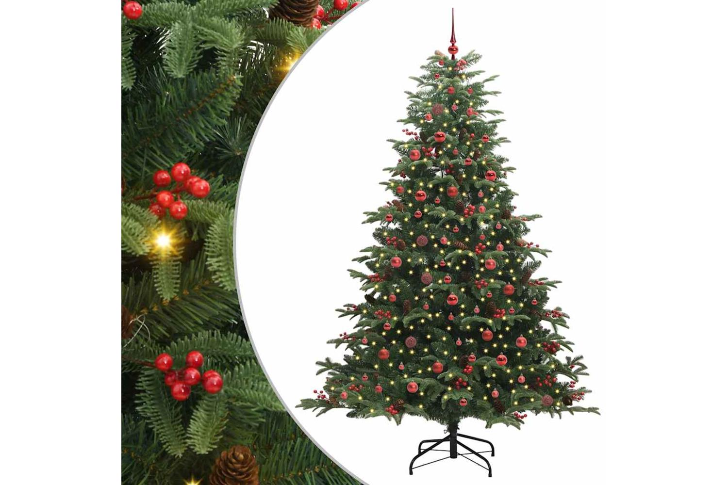 Vidaxl Artificial Christmas Tree With 300 Leds With Stand Green 240 Cm-2