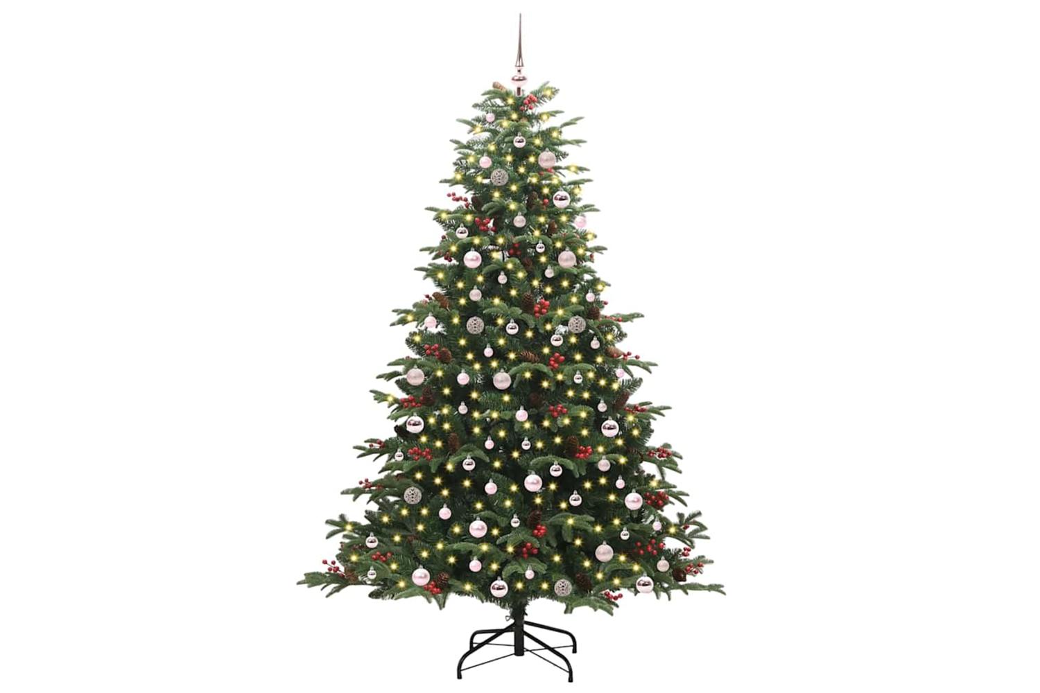 Vidaxl Artificial Christmas Tree With 300 Leds With Stand Green 240 Cm-3