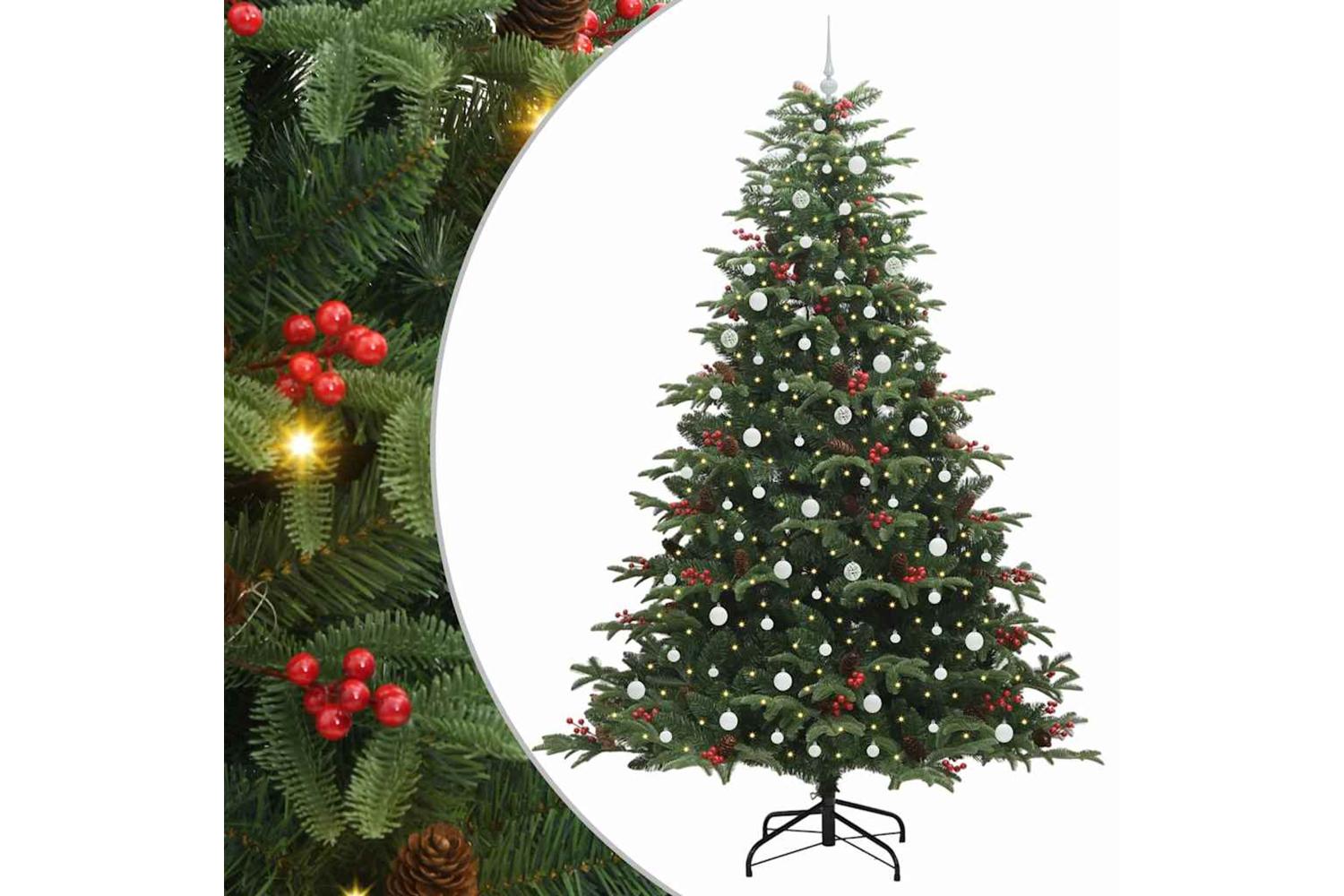 Vidaxl Artificial Christmas Tree With 300 Leds With Stand Green 240 Cm-2