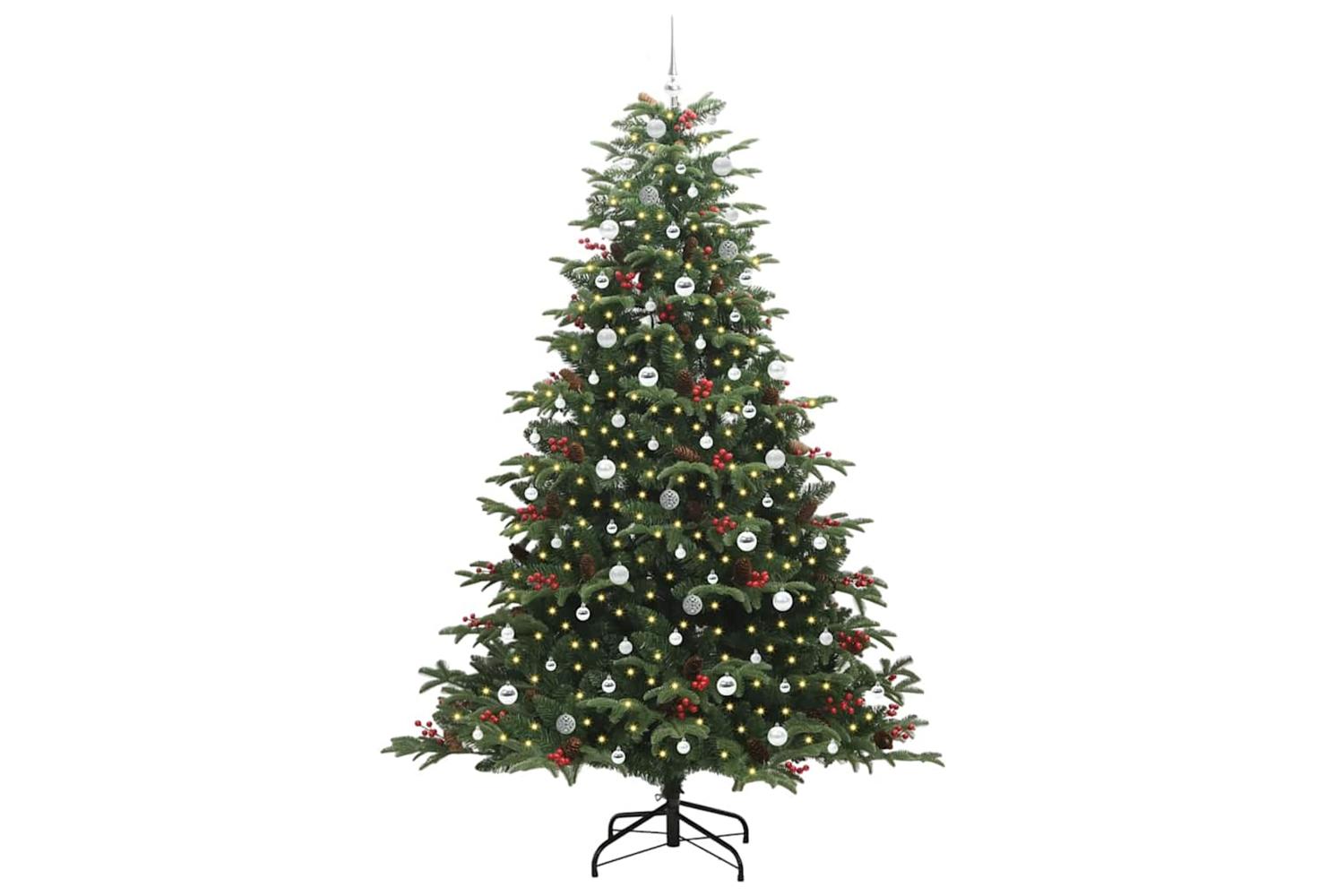 Vidaxl Artificial Christmas Tree With 300 Leds With Stand Green 240 Cm-3