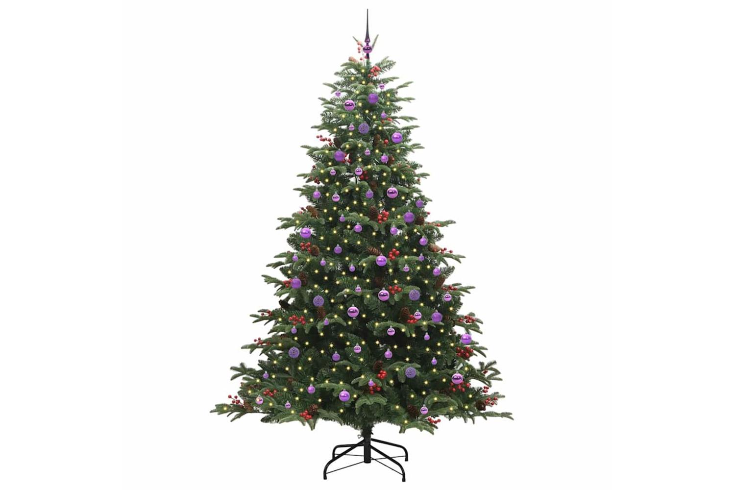 Vidaxl Artificial Christmas Tree With 300 Leds With Stand Green 240 Cm-3