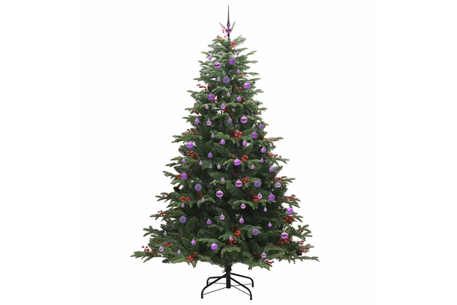 Vidaxl Artificial Christmas Tree With 300 Leds With Stand Green 240 Cm-4