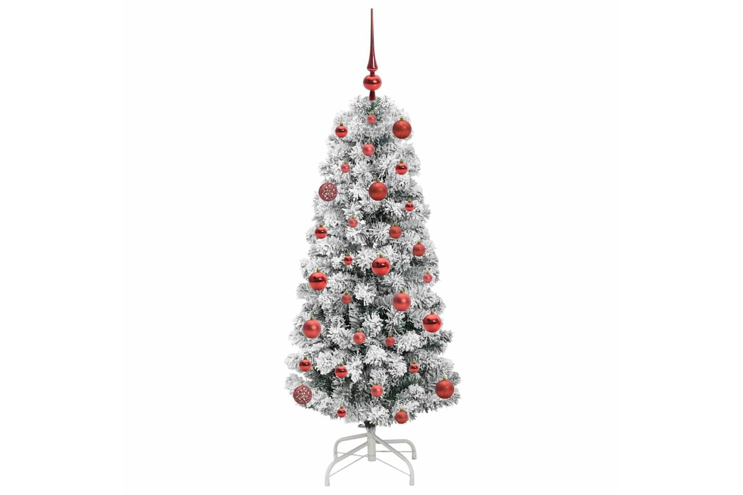 Vidaxl Artificial Hinged Christmas Tree Green And White 120 Cm-4