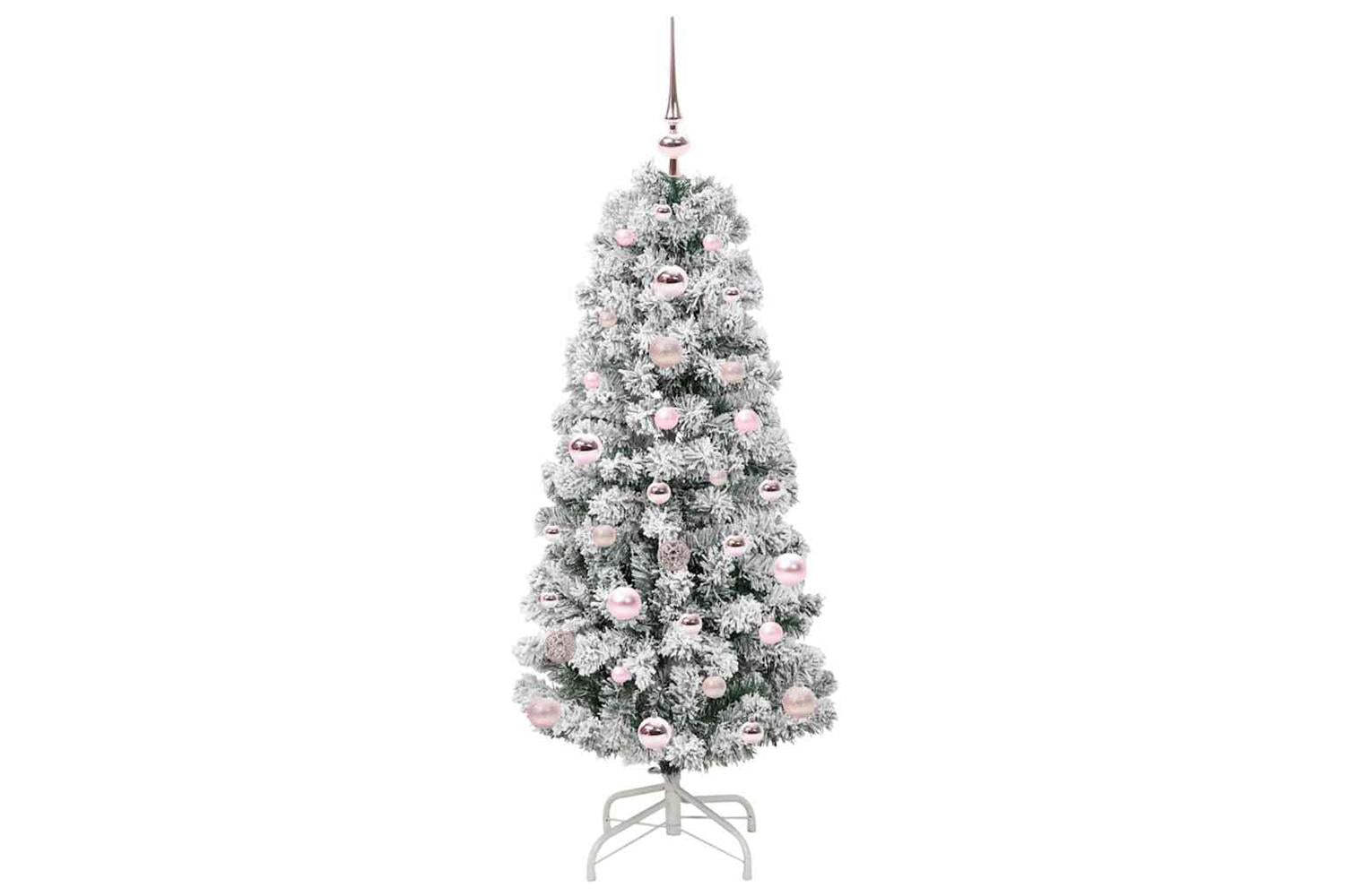 Vidaxl Artificial Hinged Christmas Tree Green And White 120 Cm-4