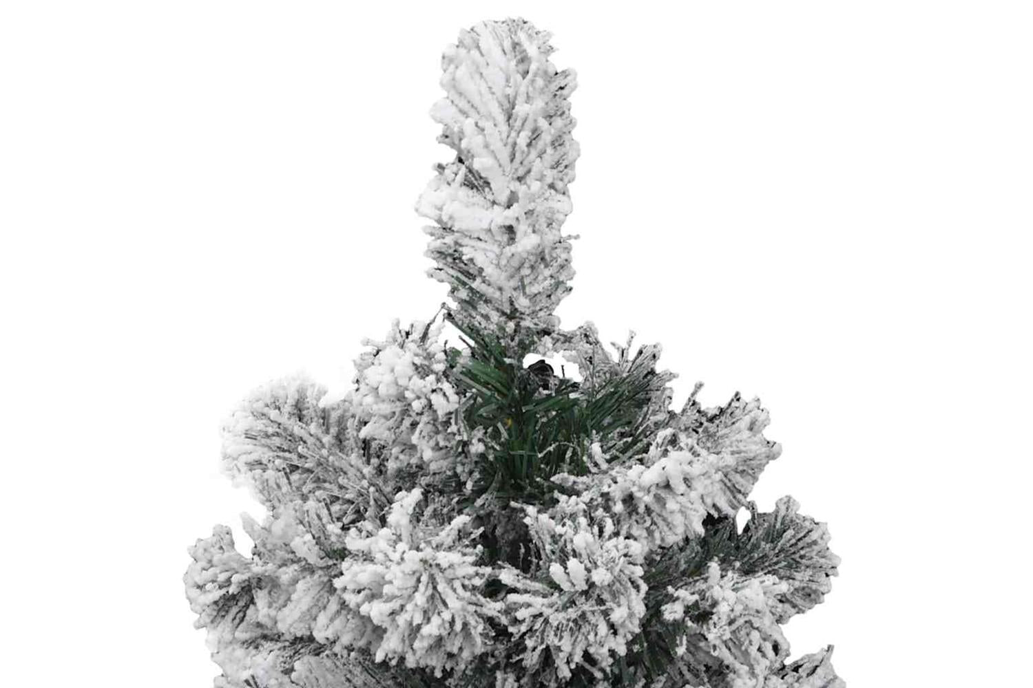 Vidaxl Artificial Hinged Christmas Tree Green And White 150 Cm-10