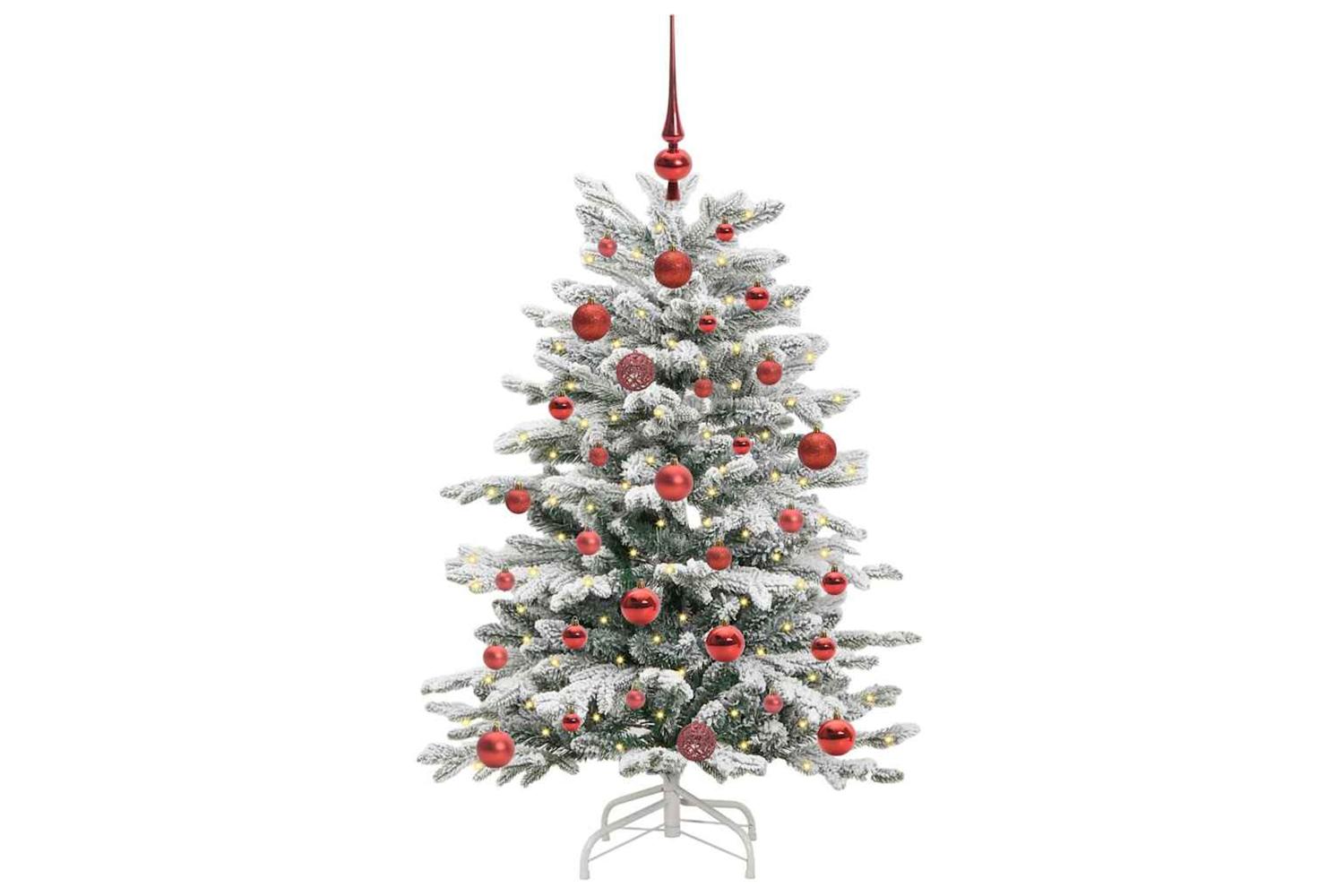 Vidaxl Artificial Hinged Christmas Tree White 120 Cm Pe And Pvc-3