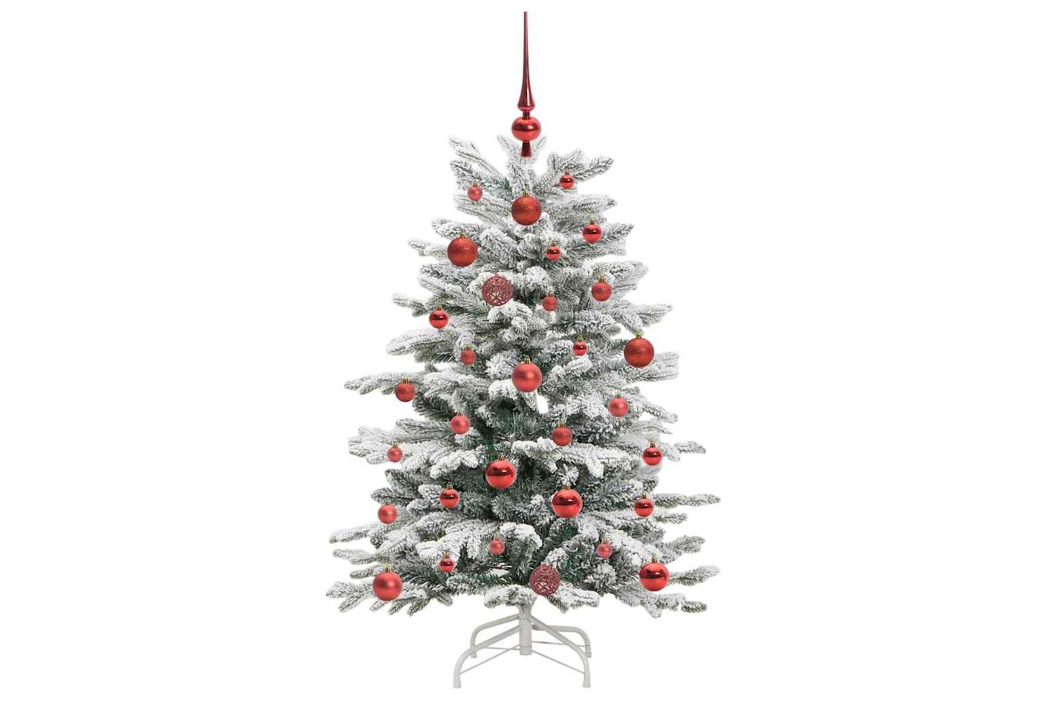 Vidaxl Artificial Hinged Christmas Tree White 120 Cm Pe And Pvc-4