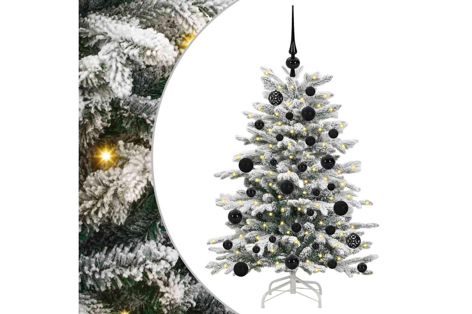 Vidaxl Artificial Hinged Christmas Tree White 120 Cm Pe And Pvc-2
