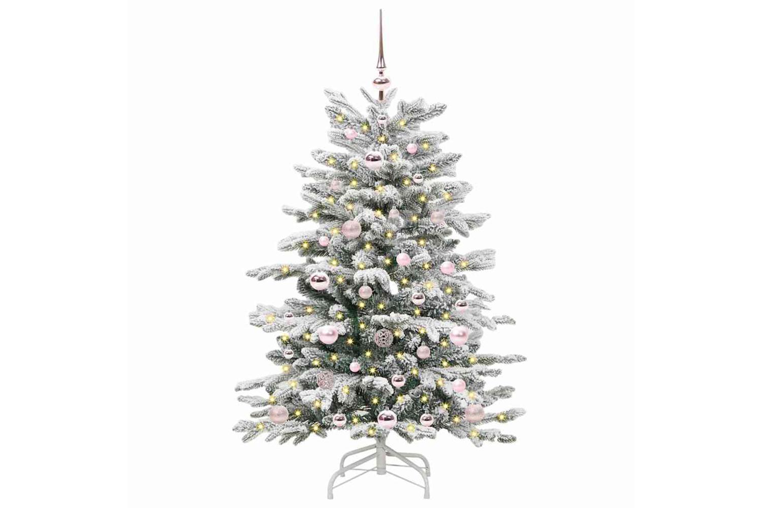 Vidaxl Artificial Hinged Christmas Tree White 120 Cm Pe And Pvc-3