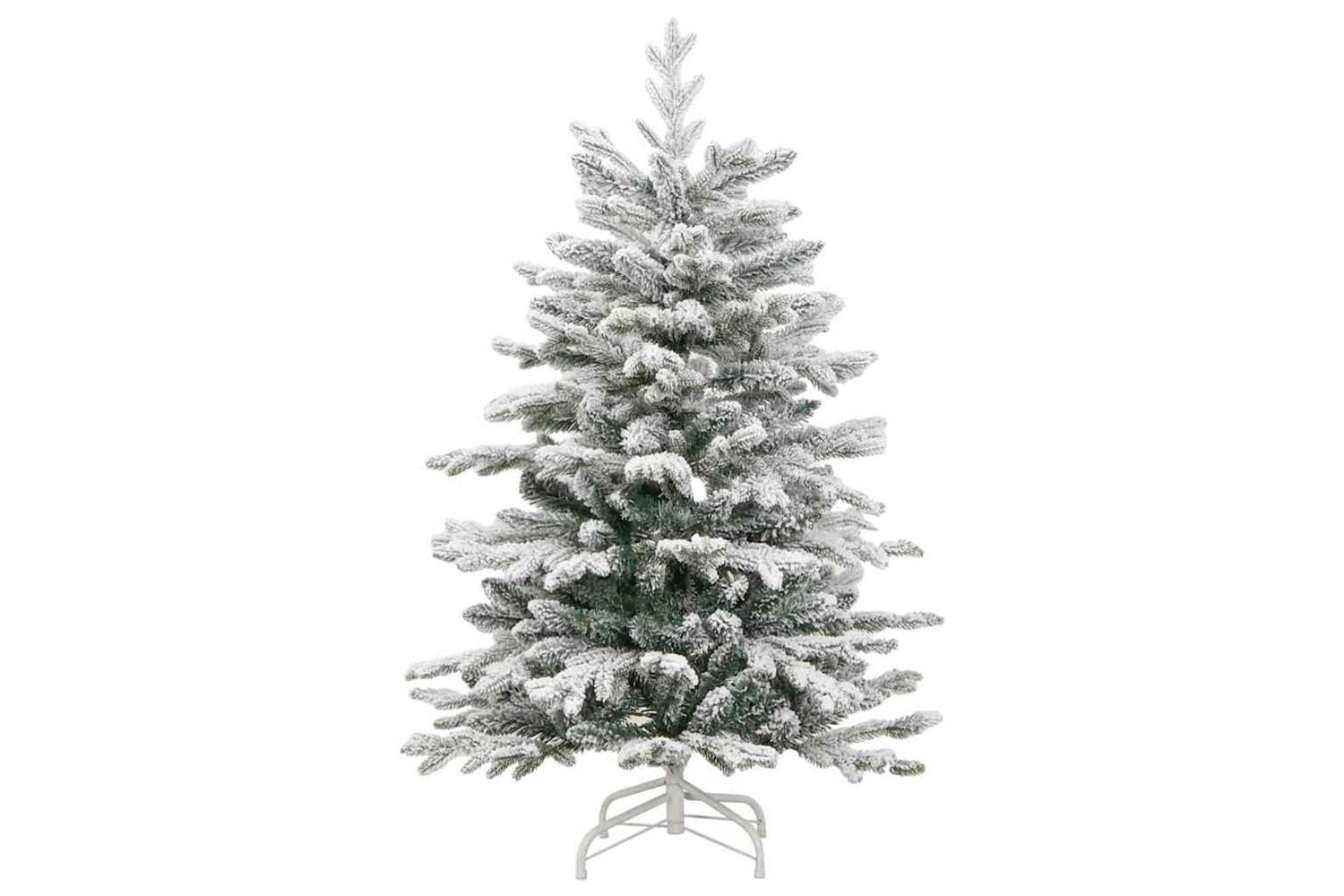 Vidaxl Artificial Hinged Christmas Tree White 120 Cm Pe And Pvc-5