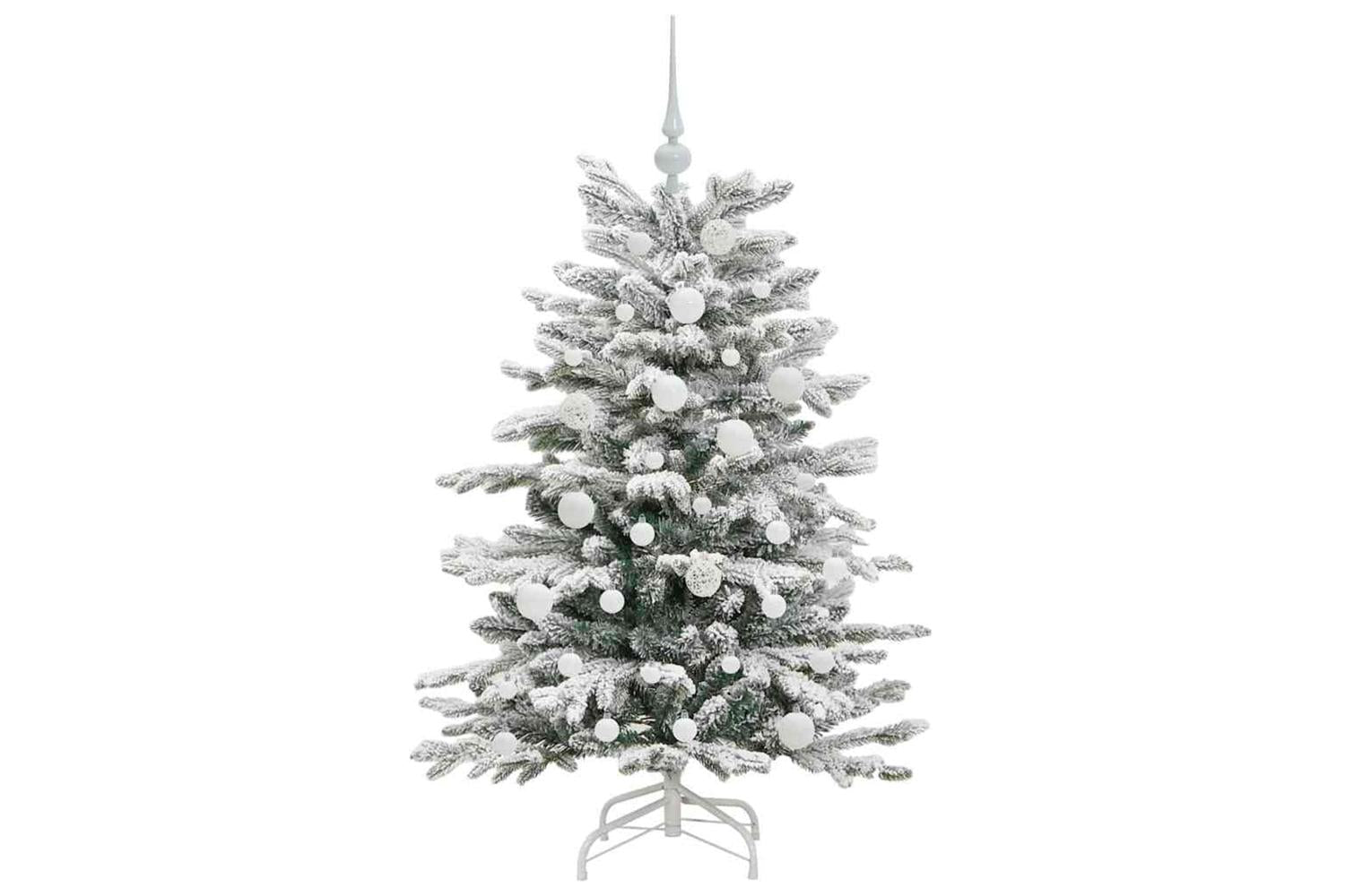 Vidaxl Artificial Hinged Christmas Tree White 120 Cm Pe And Pvc-4