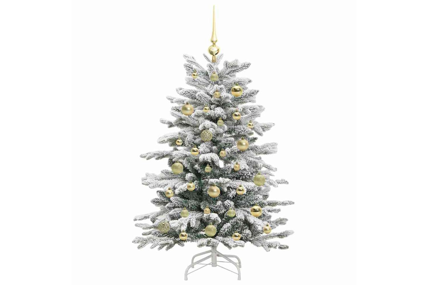Vidaxl Artificial Hinged Christmas Tree White 120 Cm Pe And Pvc-4
