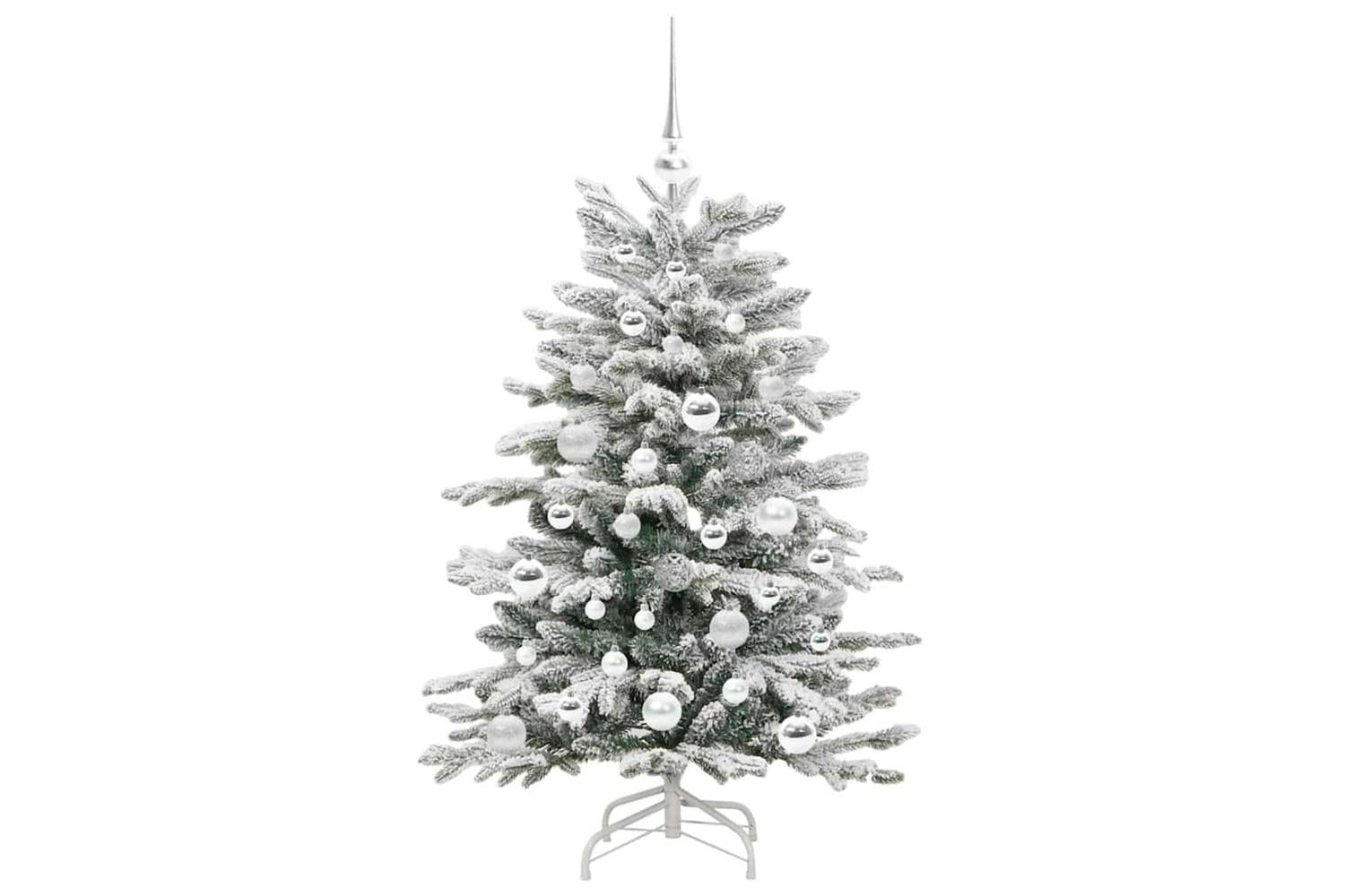 Vidaxl Artificial Hinged Christmas Tree White 120 Cm Pe And Pvc-4