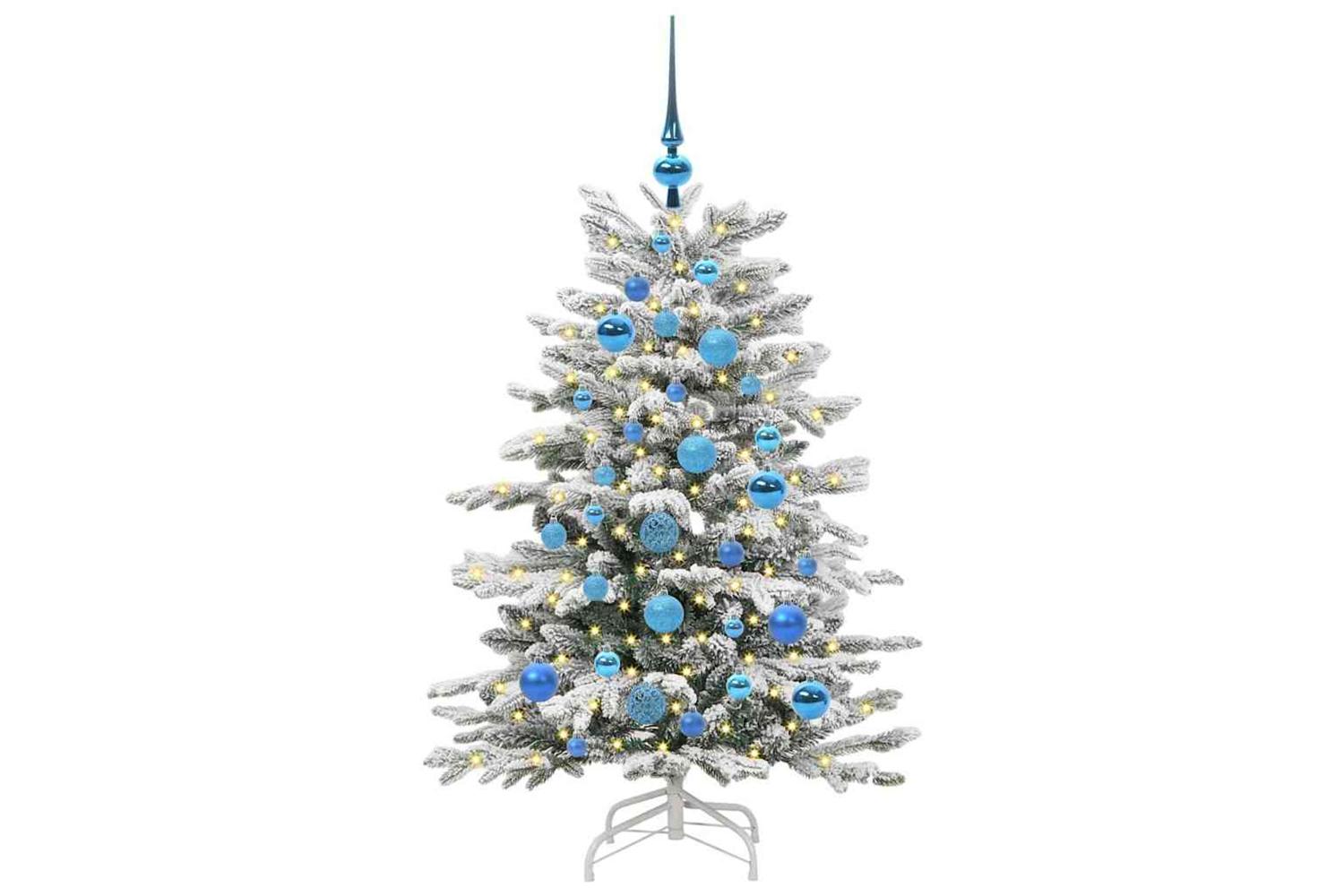 Vidaxl Artificial Hinged Christmas Tree White 120 Cm Pe And Pvc-3