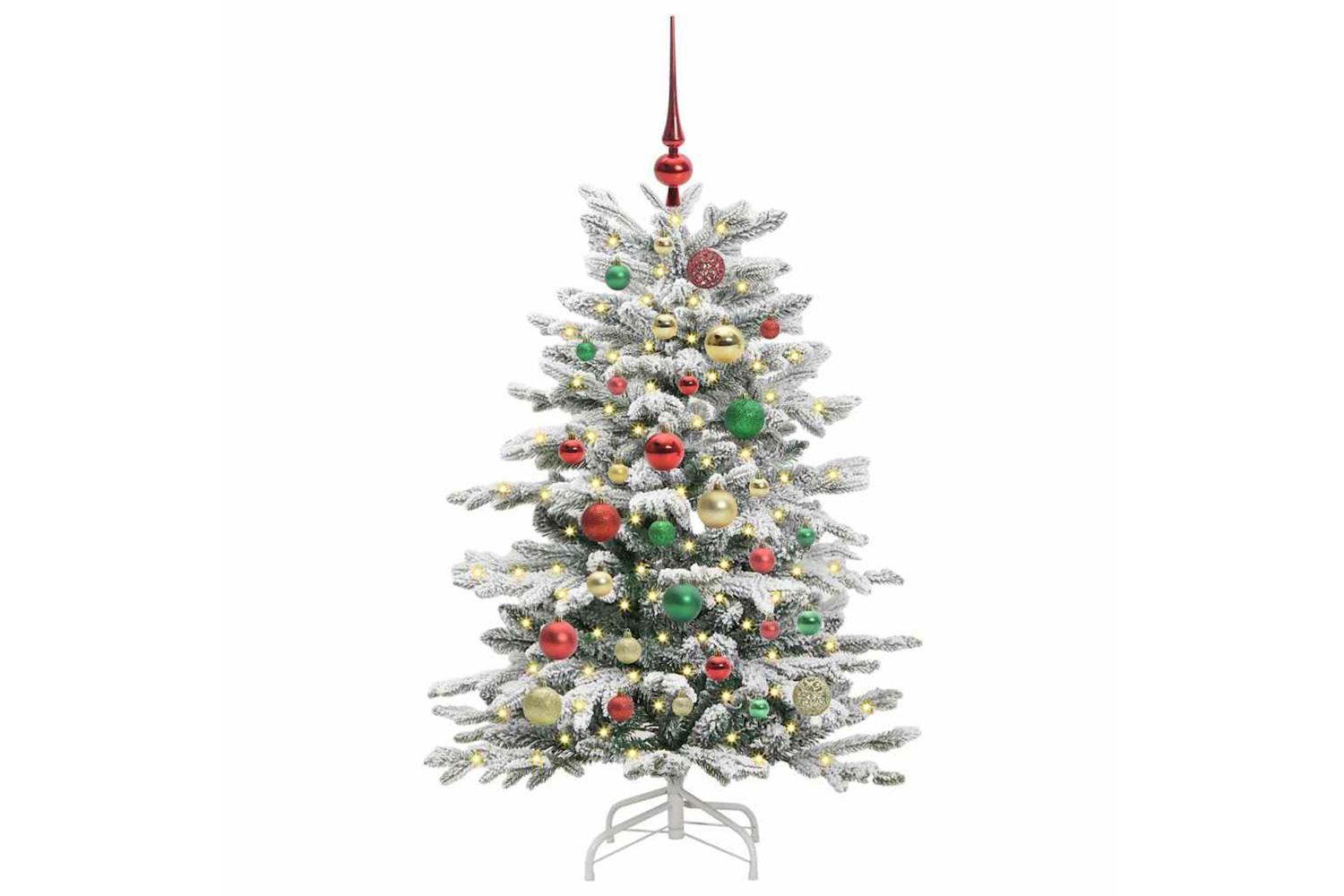 Vidaxl Artificial Hinged Christmas Tree White 120 Cm Pe And Pvc-3