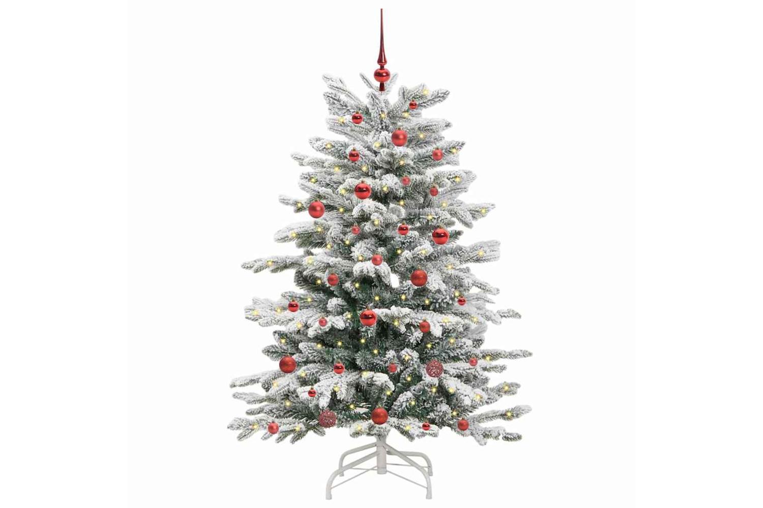 Vidaxl Artificial Hinged Christmas Tree White 150 Cm Pe And Pvc-3