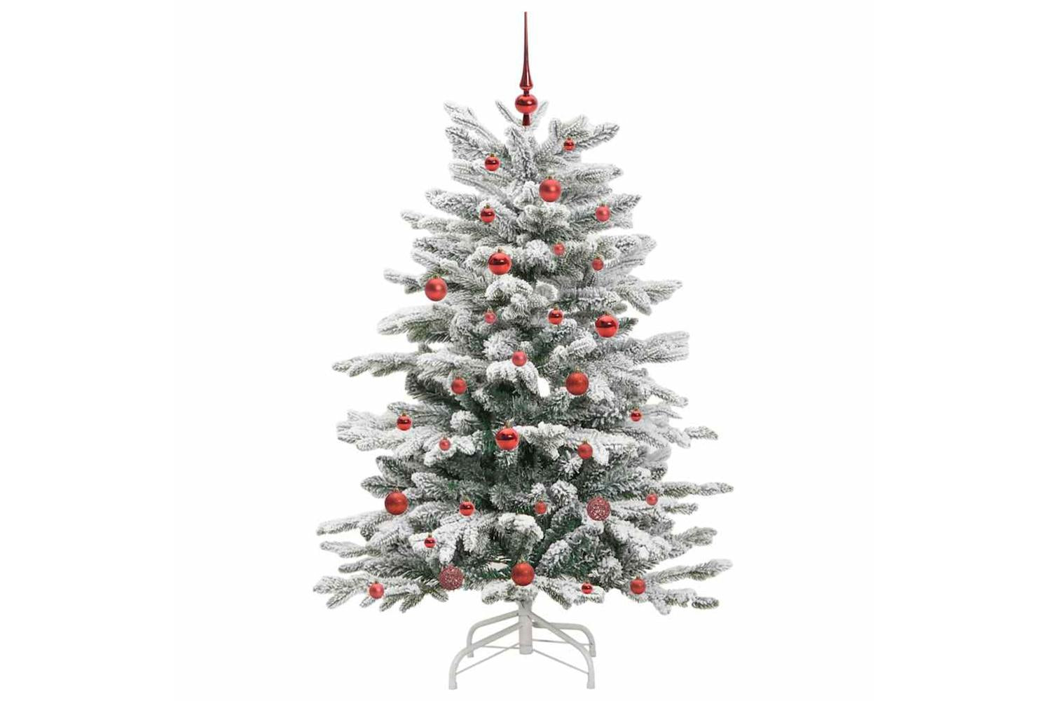 Vidaxl Artificial Hinged Christmas Tree White 150 Cm Pe And Pvc-4