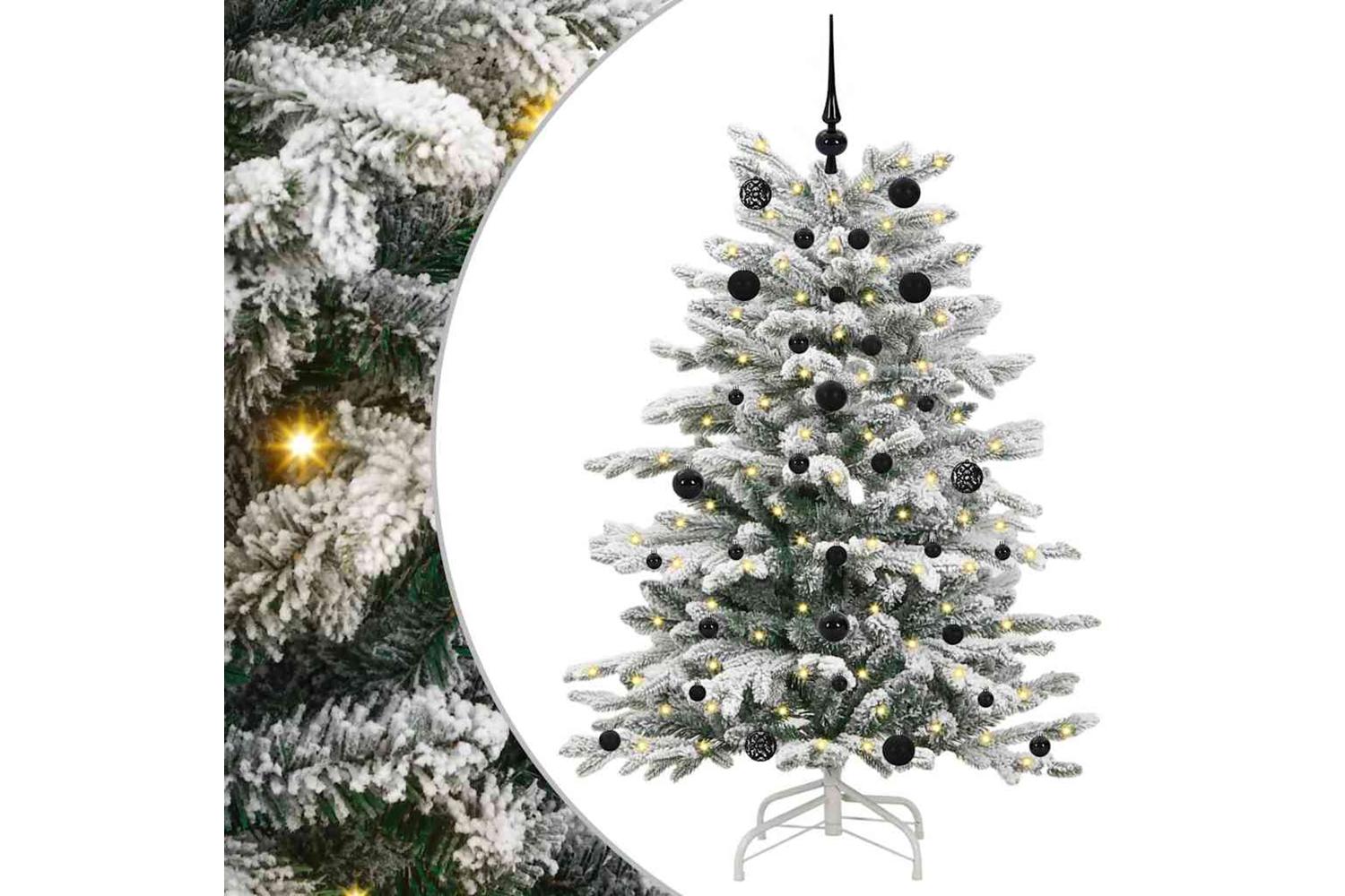 Vidaxl Artificial Hinged Christmas Tree White 150 Cm Pe And Pvc-2