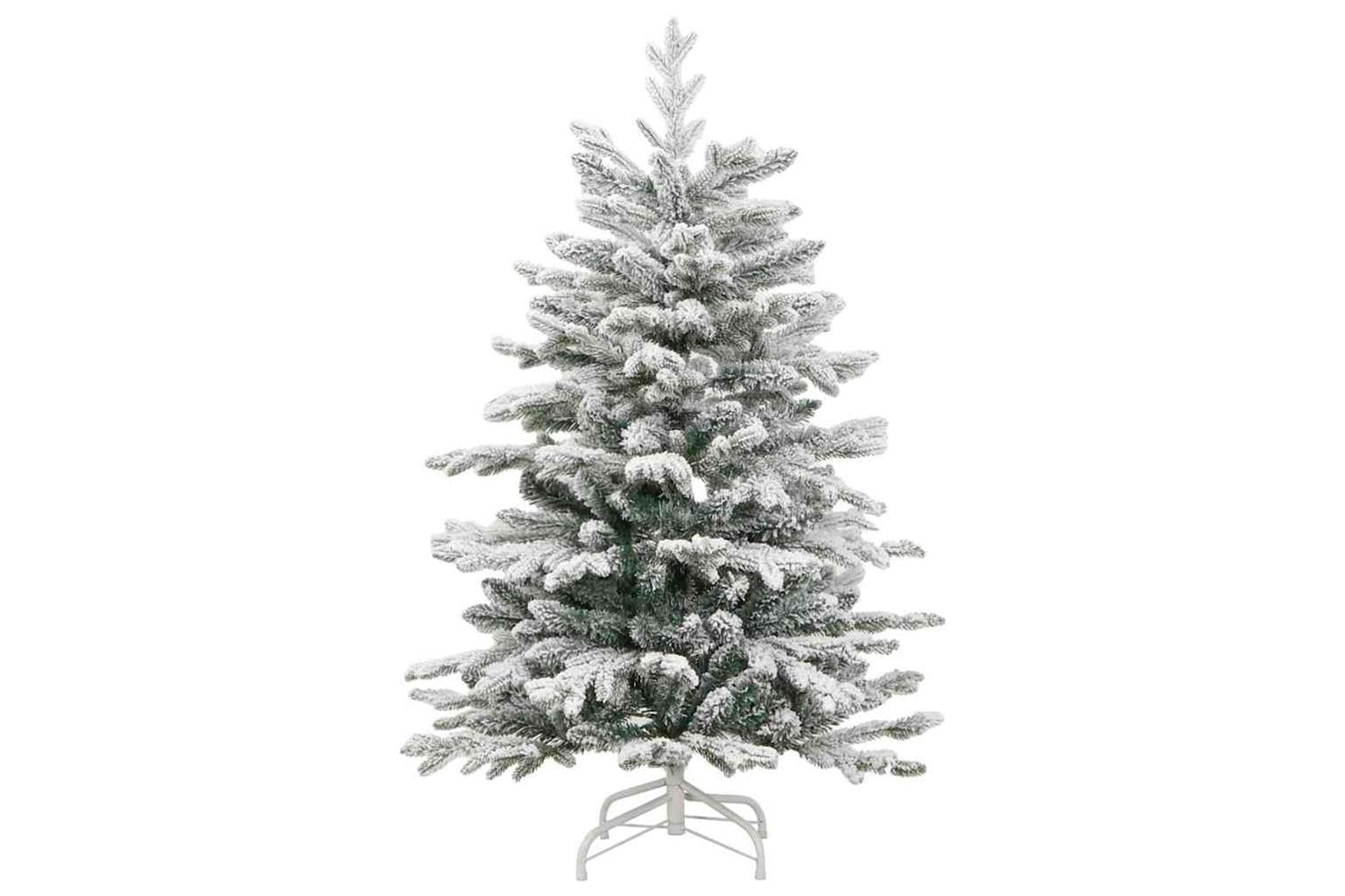 Vidaxl Artificial Hinged Christmas Tree White 150 Cm Pe And Pvc-5