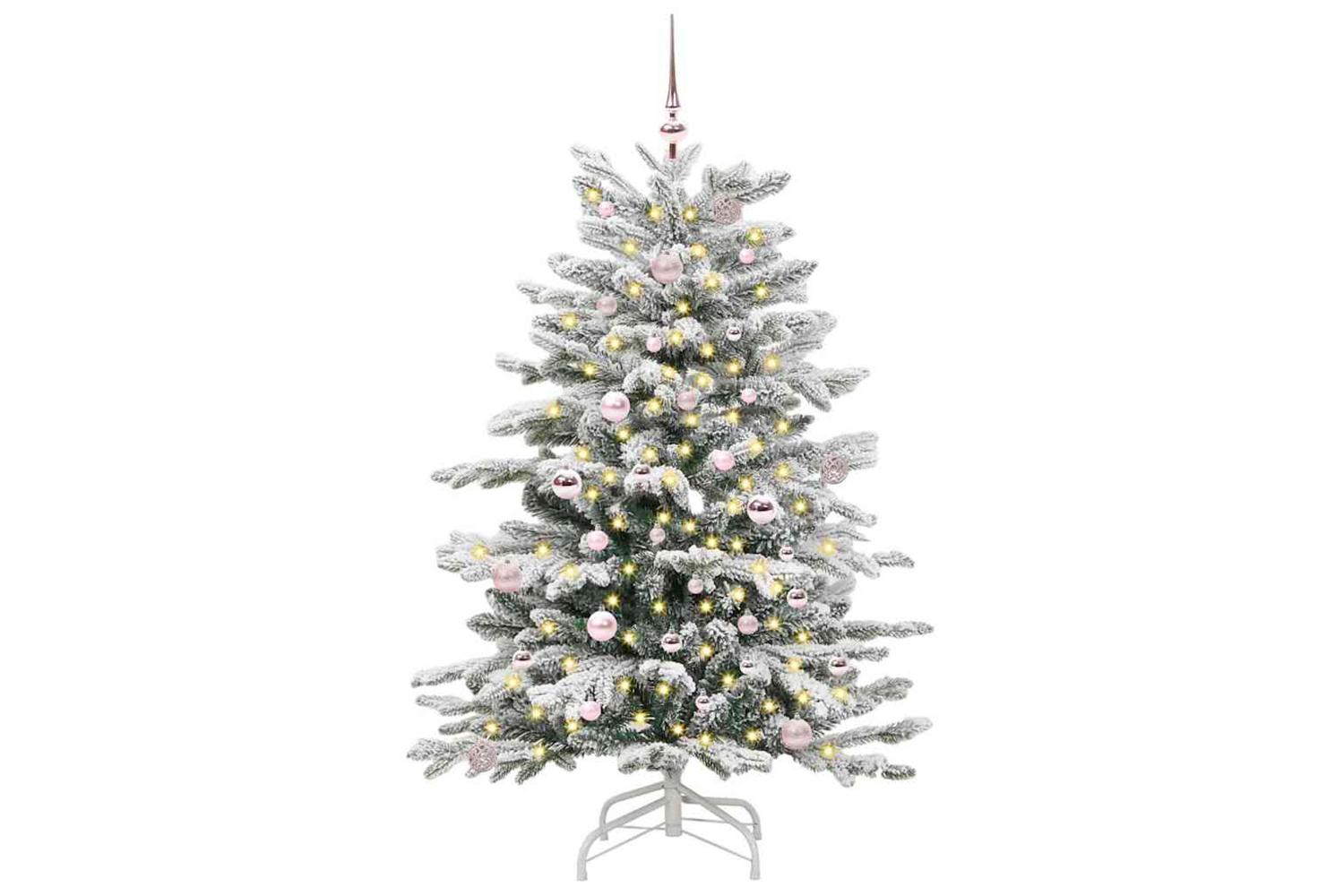 Vidaxl Artificial Hinged Christmas Tree White 150 Cm Pe And Pvc-2