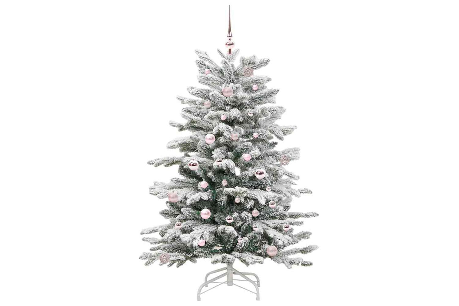 Vidaxl Artificial Hinged Christmas Tree White 150 Cm Pe And Pvc-3