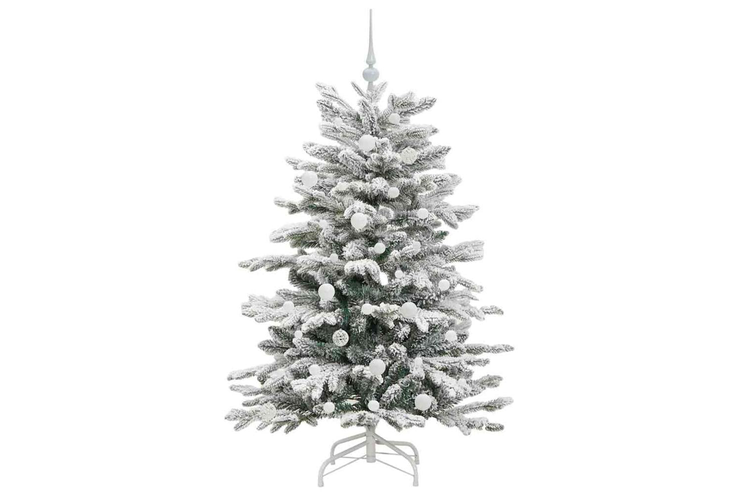Vidaxl Artificial Hinged Christmas Tree White 150 Cm Pe And Pvc-4