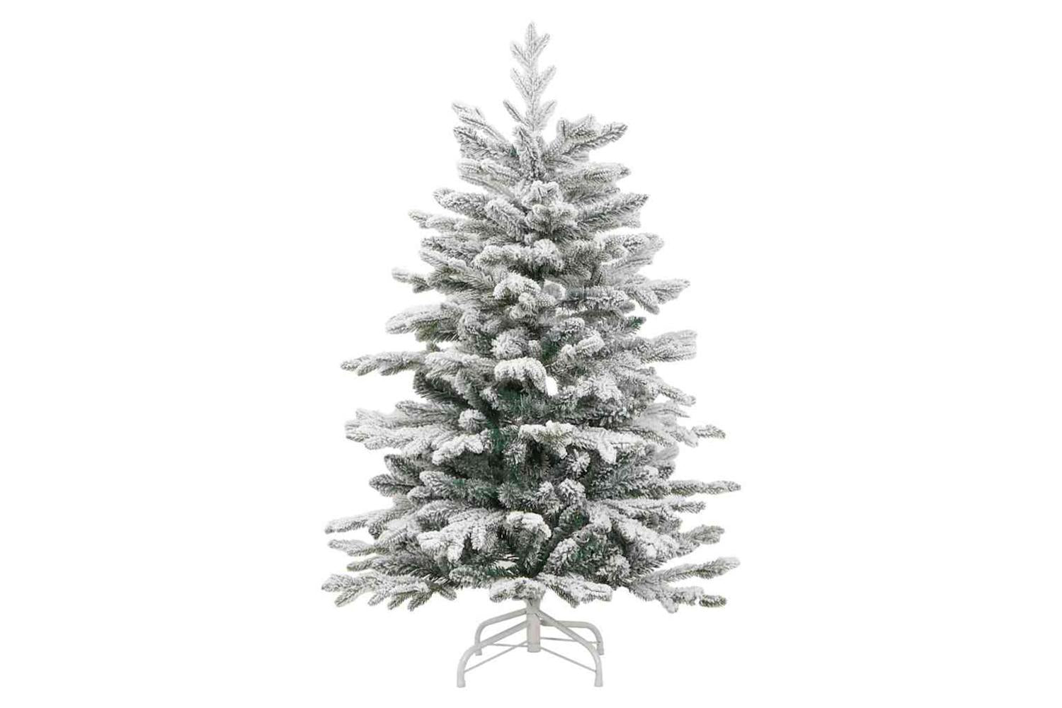 Vidaxl Artificial Hinged Christmas Tree White 150 Cm Pe And Pvc-5