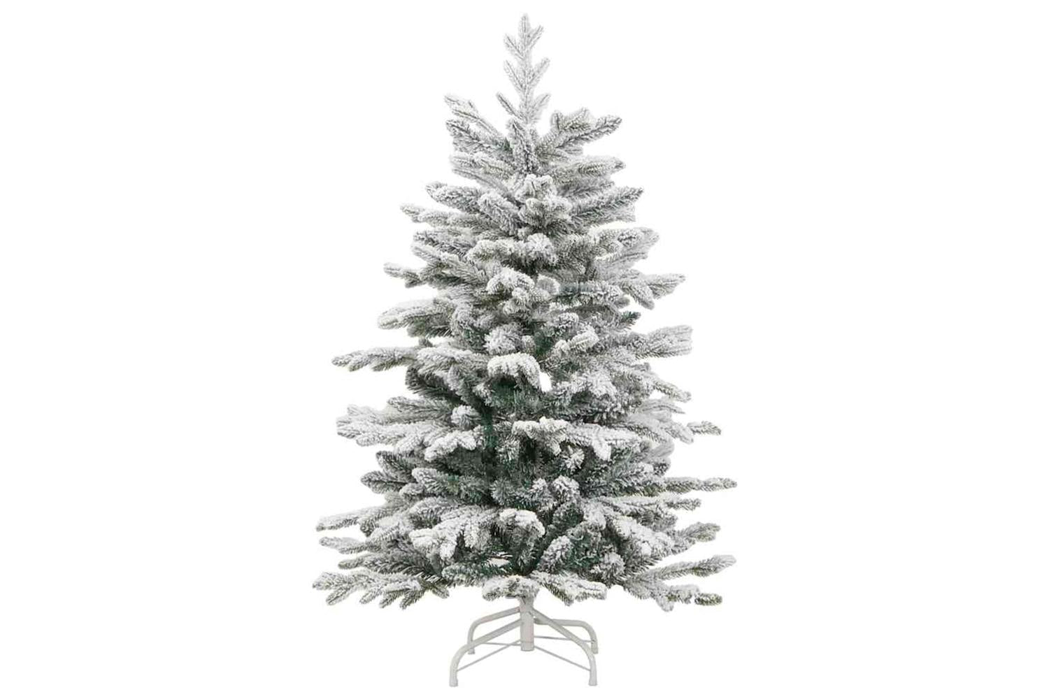 Vidaxl Artificial Hinged Christmas Tree White 150 Cm Pe And Pvc-5