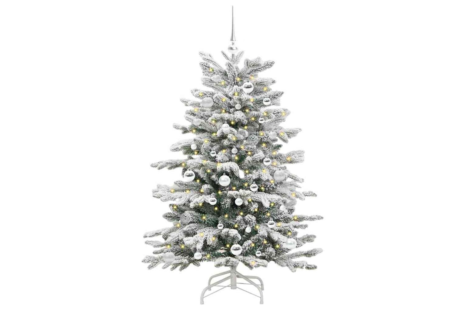 Vidaxl Artificial Hinged Christmas Tree White 150 Cm Pe And Pvc-3