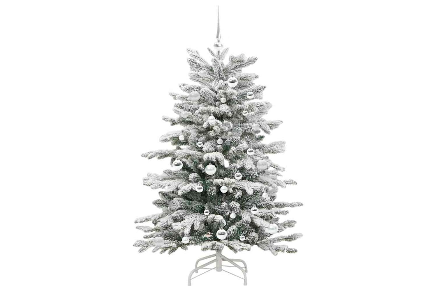 Vidaxl Artificial Hinged Christmas Tree White 150 Cm Pe And Pvc-4
