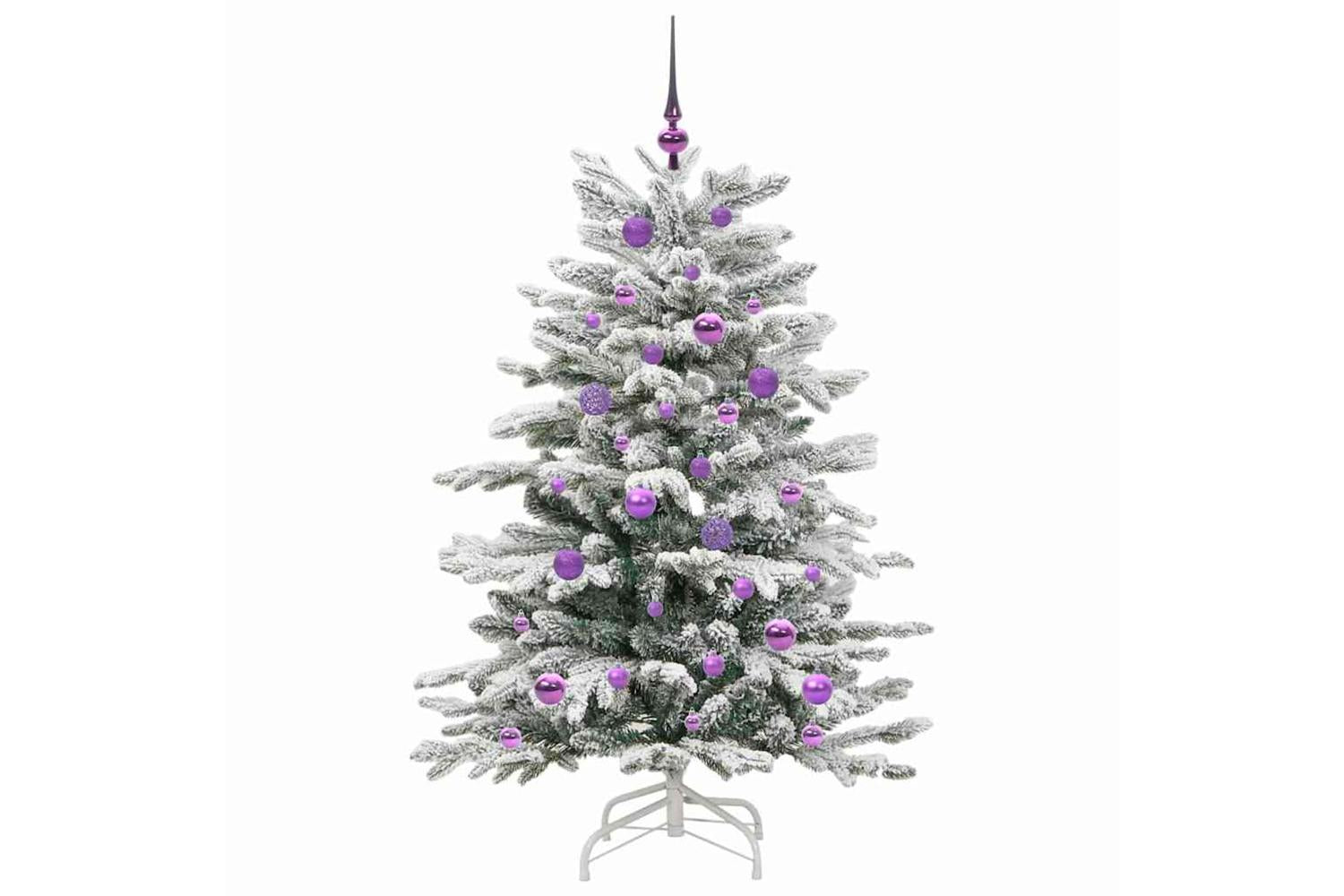 Vidaxl Artificial Hinged Christmas Tree White 150 Cm Pe And Pvc-4