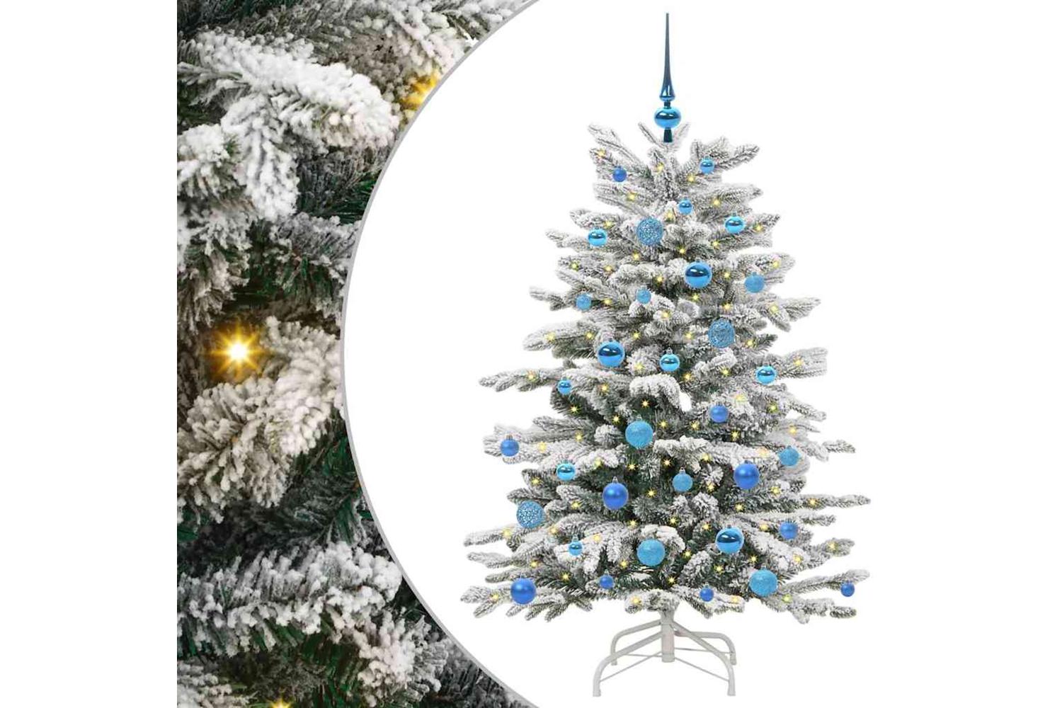 Vidaxl Artificial Hinged Christmas Tree White 150 Cm Pe And Pvc