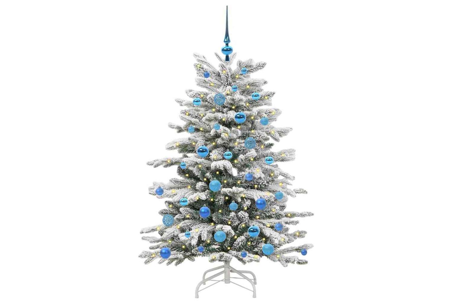 Vidaxl Artificial Hinged Christmas Tree White 150 Cm Pe And Pvc-3