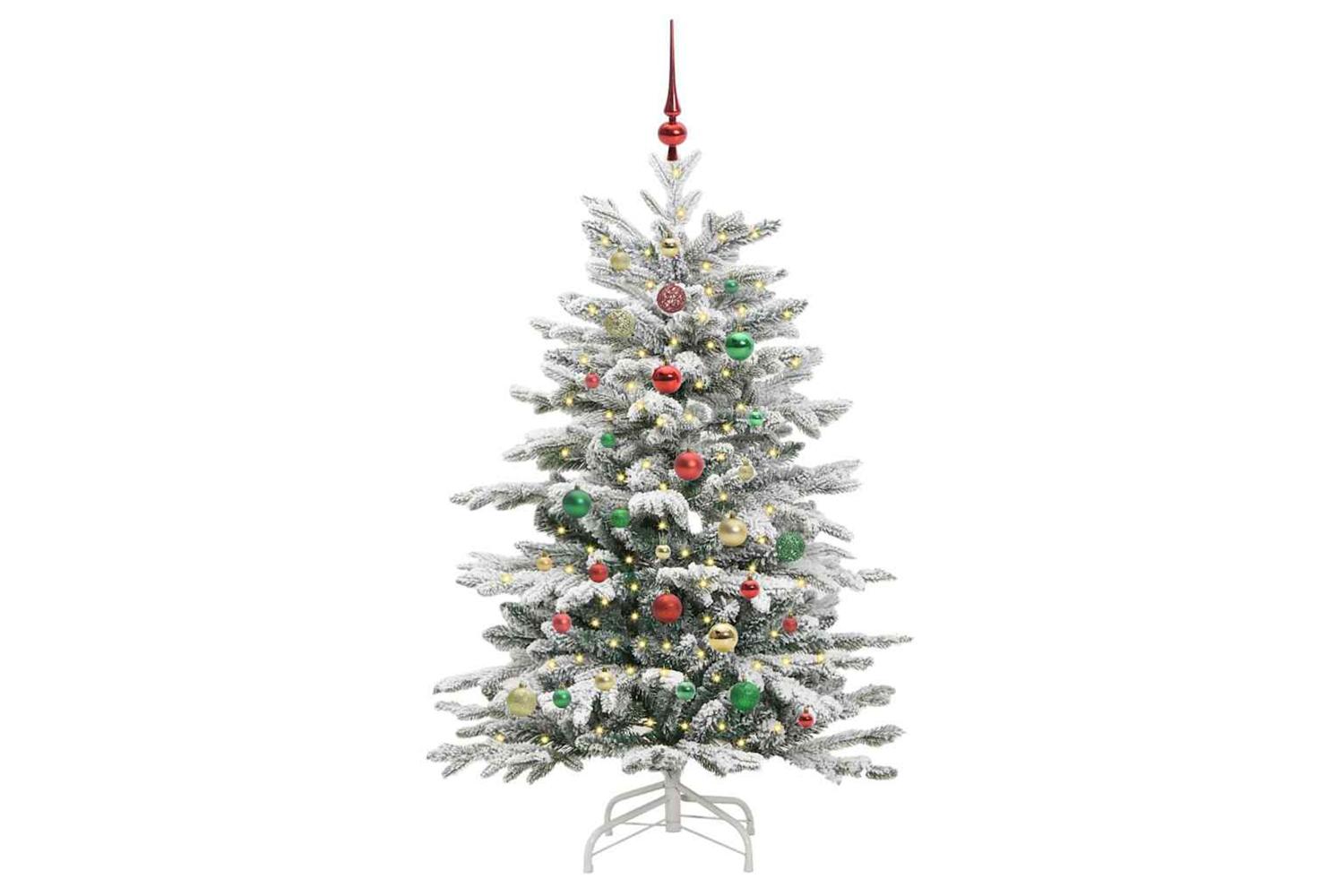 Vidaxl Artificial Hinged Christmas Tree White 150 Cm Pe And Pvc-3