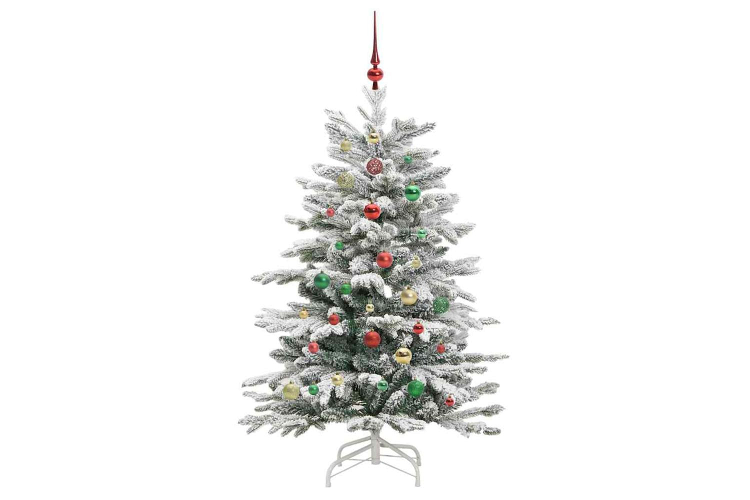 Vidaxl Artificial Hinged Christmas Tree White 150 Cm Pe And Pvc-6