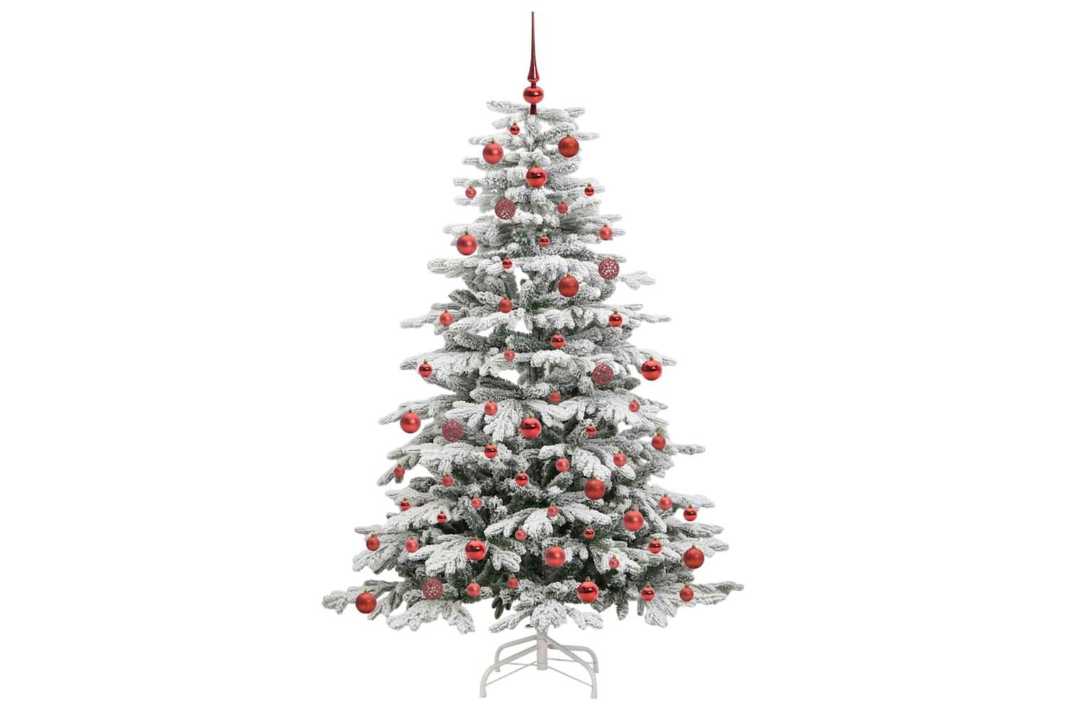 Vidaxl Artificial Hinged Christmas Tree White 180 Cm Pe And Pvc-4